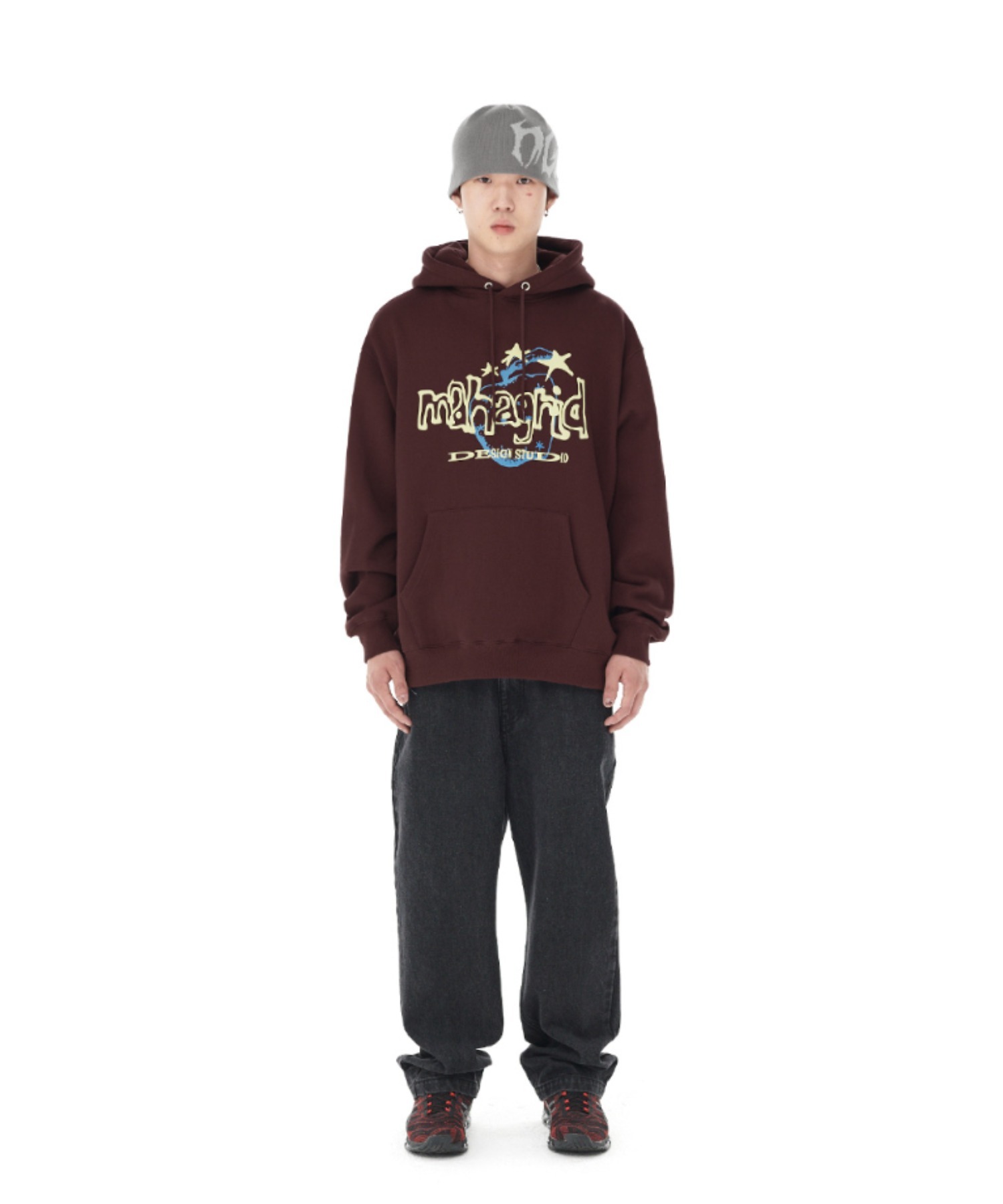 mahagrid/マハグリッド』VARSITY LOGO HOODIE/バーシティーロゴ