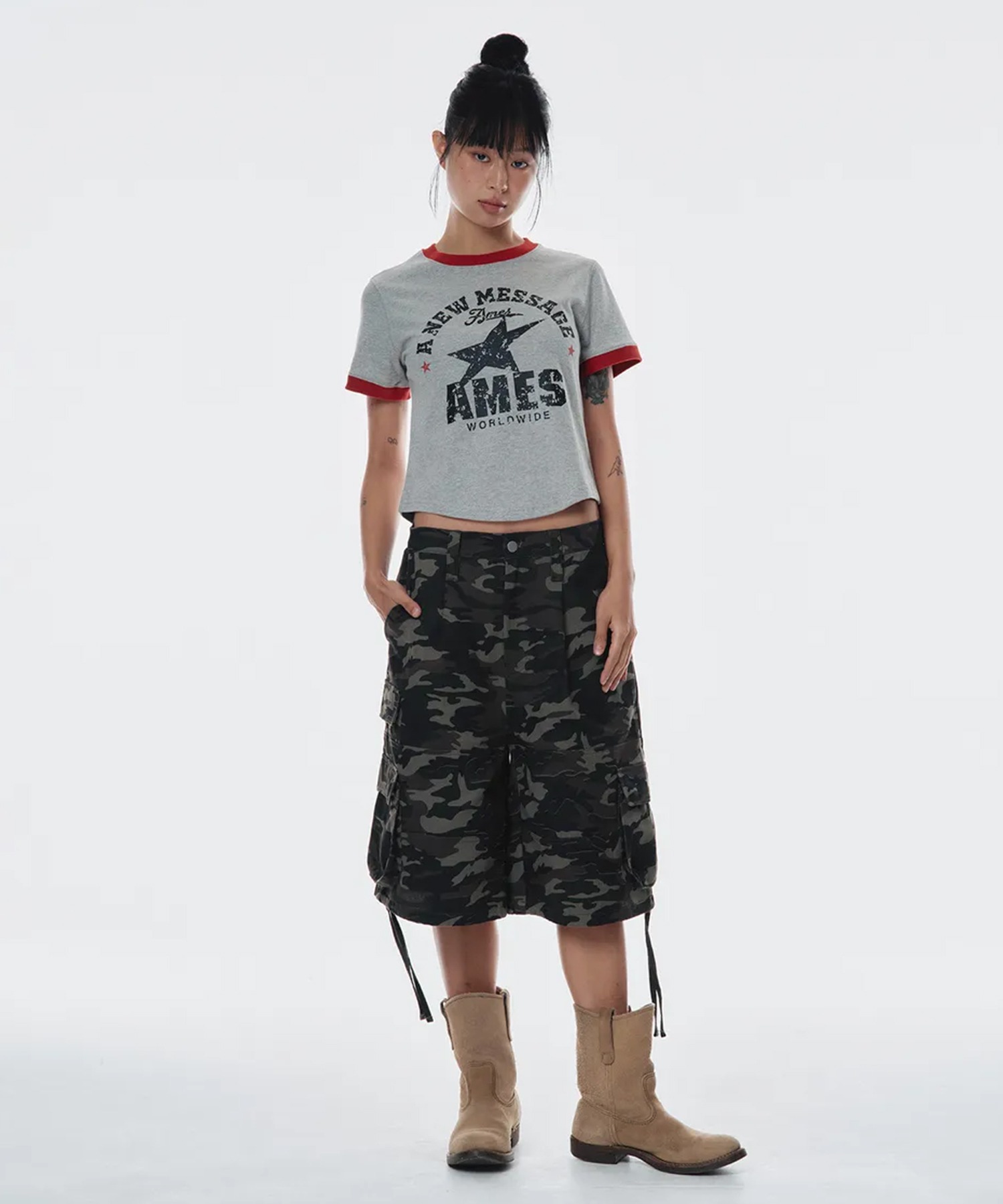 トップス AMERI gnt09 Ameri VINTAGE(アメリヴィンテージ)の「GLOSSY LONG SHIRT」 - PARTE