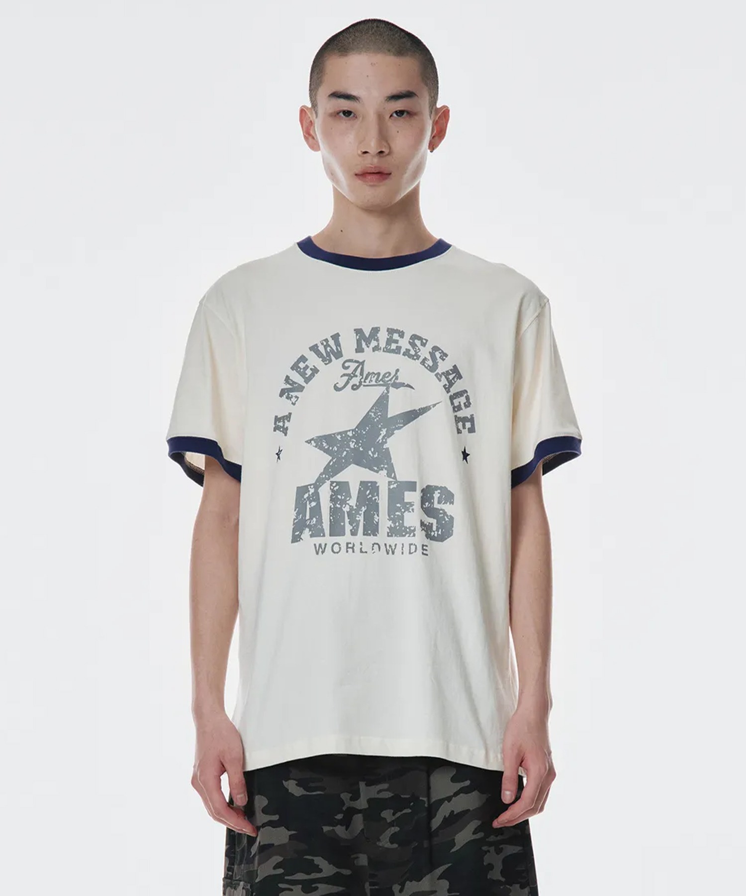 tシャツ 「UNISEX」AMES WORLDWIDE ／ビンテージスターT レディース AMESーWORLDWIDE tシャツ 「UNISEX」AMES WORLDWIDE