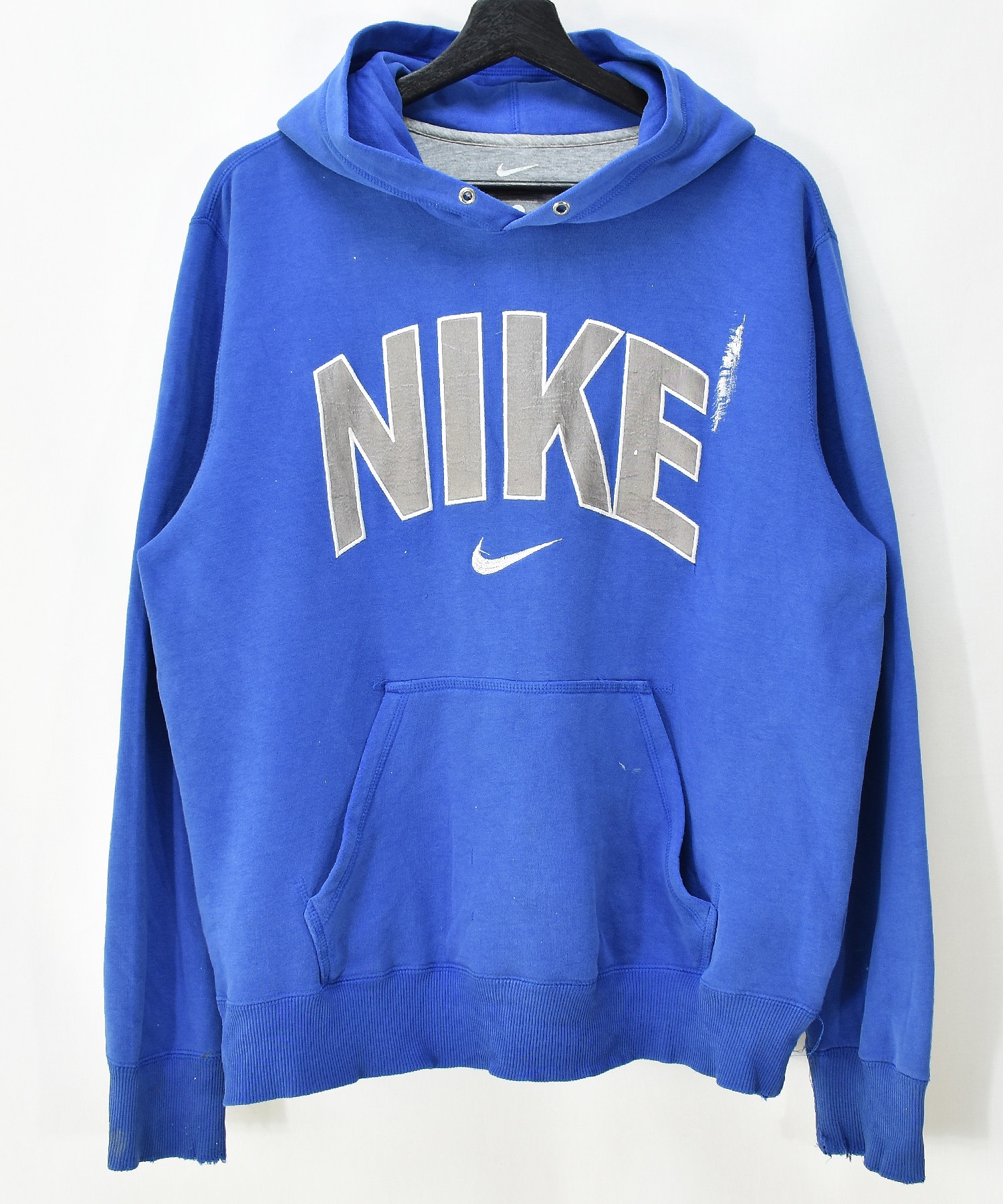 贈答 ブルー プルオーバーパーカー ロゴ ナイキ Nikenike パーカー