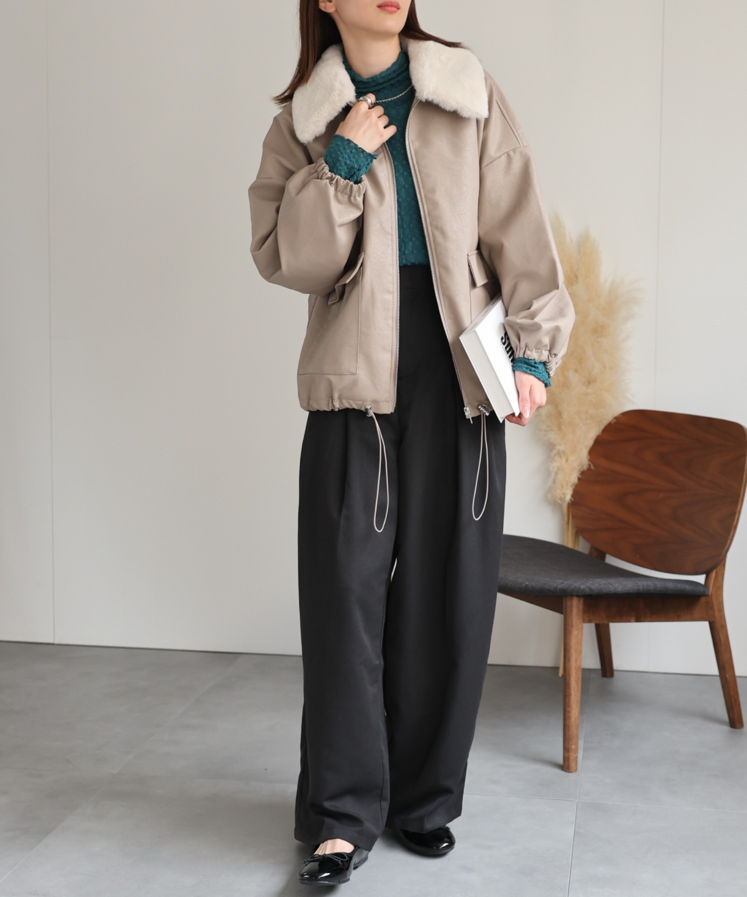 model：162cm 着用サイズ：F