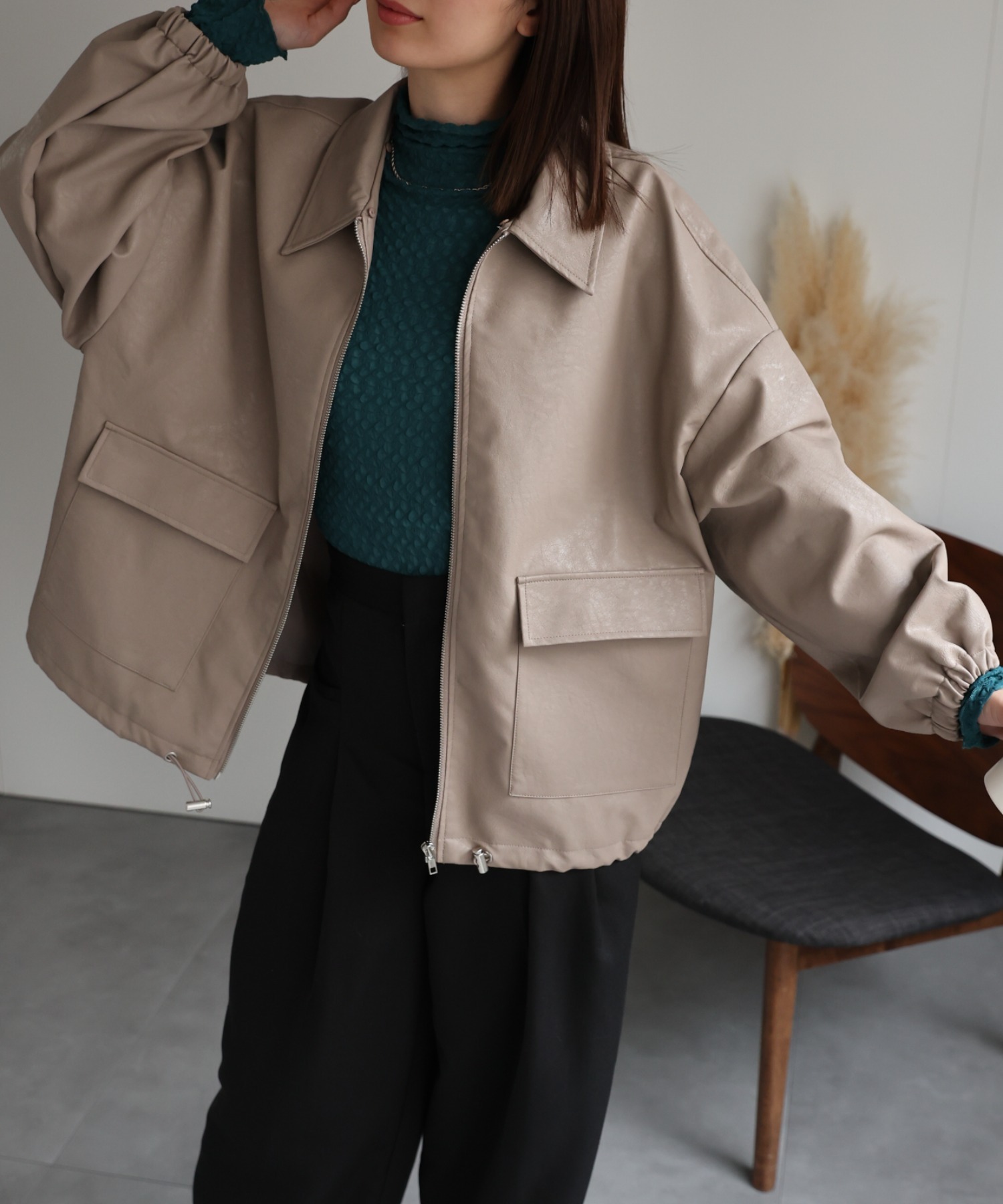 model：162cm 着用サイズ：F