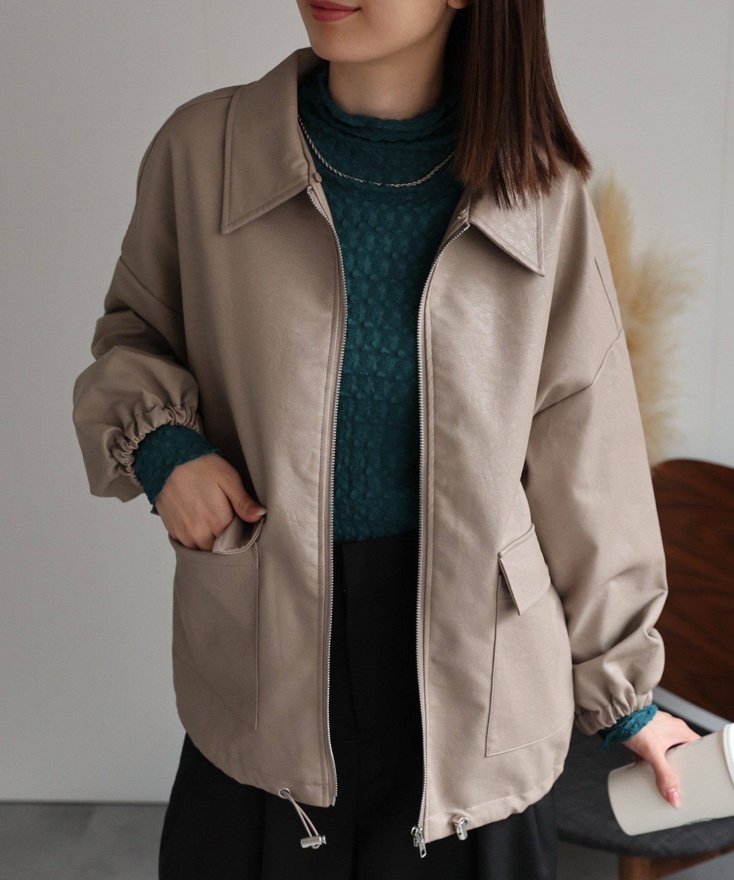 model：162cm 着用サイズ：F