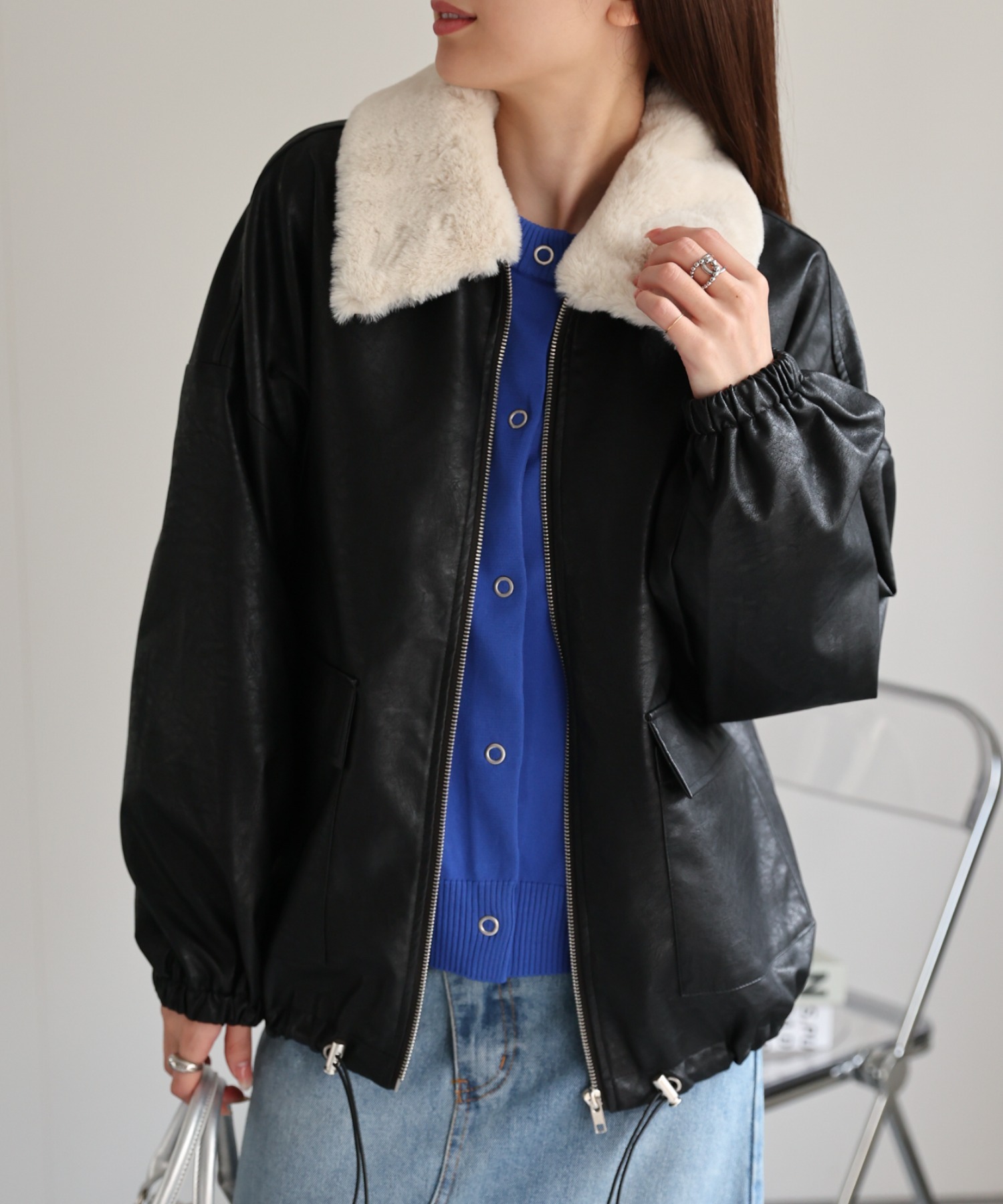 model：162cm 着用サイズ：F