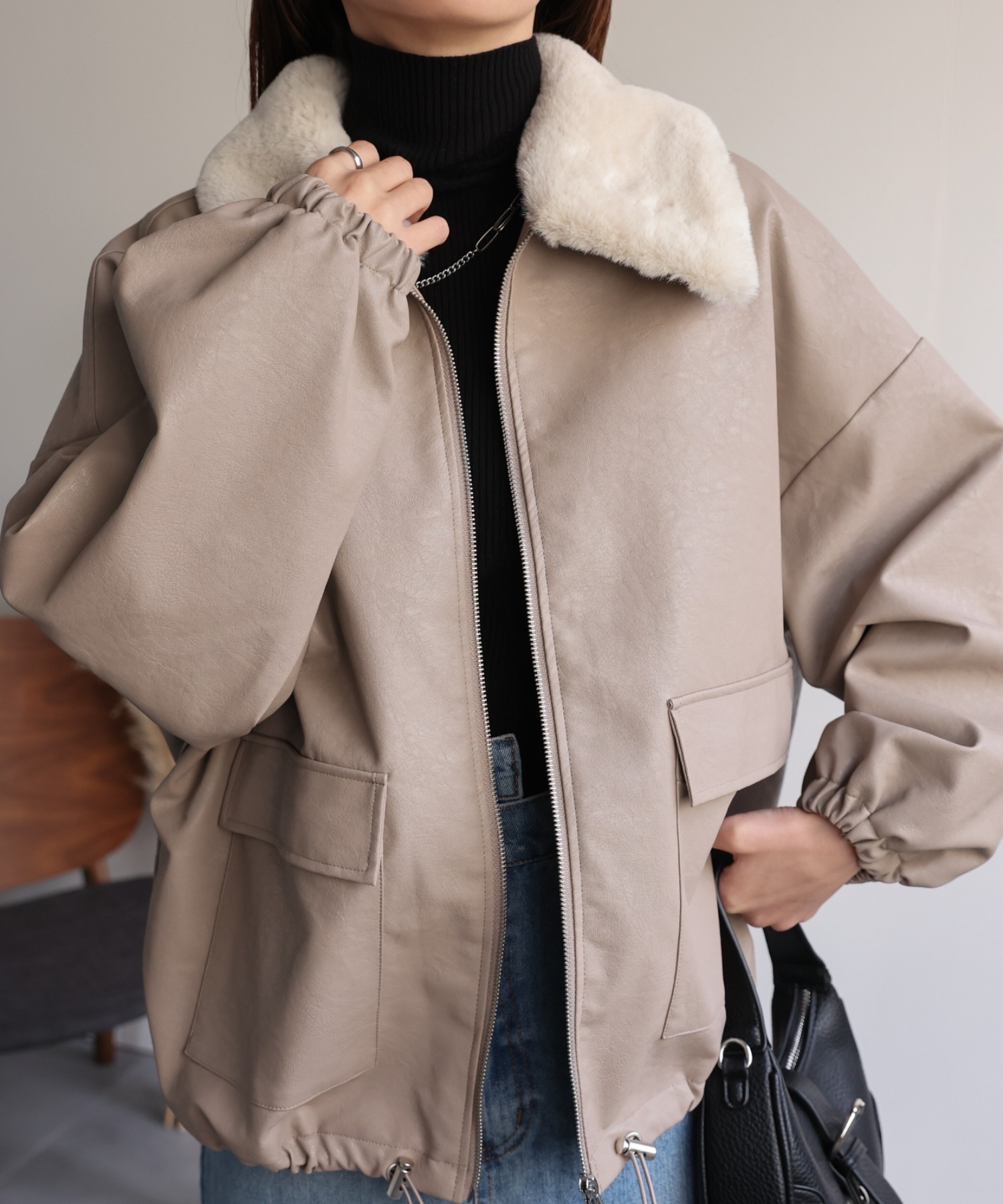 model：162cm 着用サイズ：F
