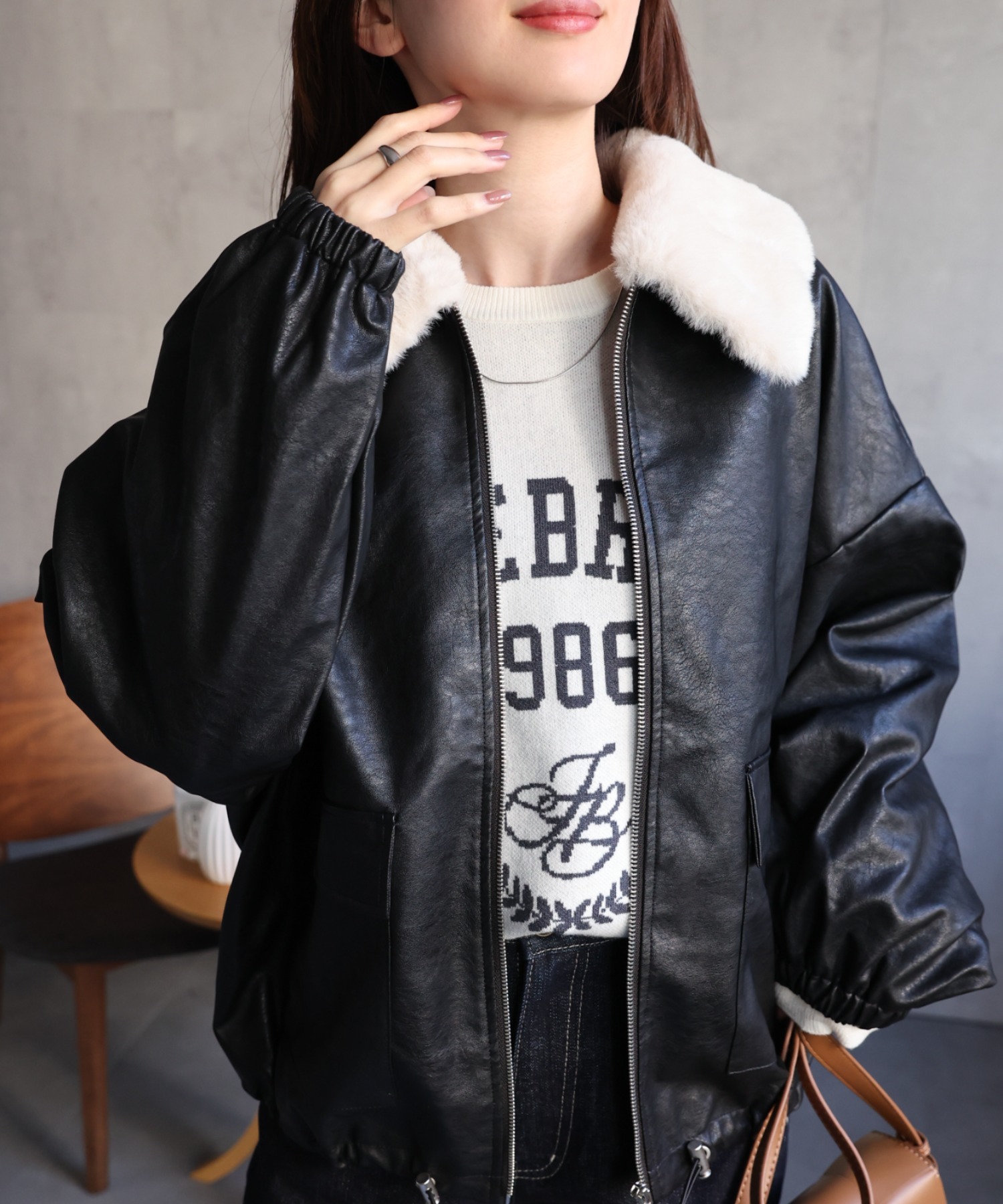 model：162cm 着用サイズ：F