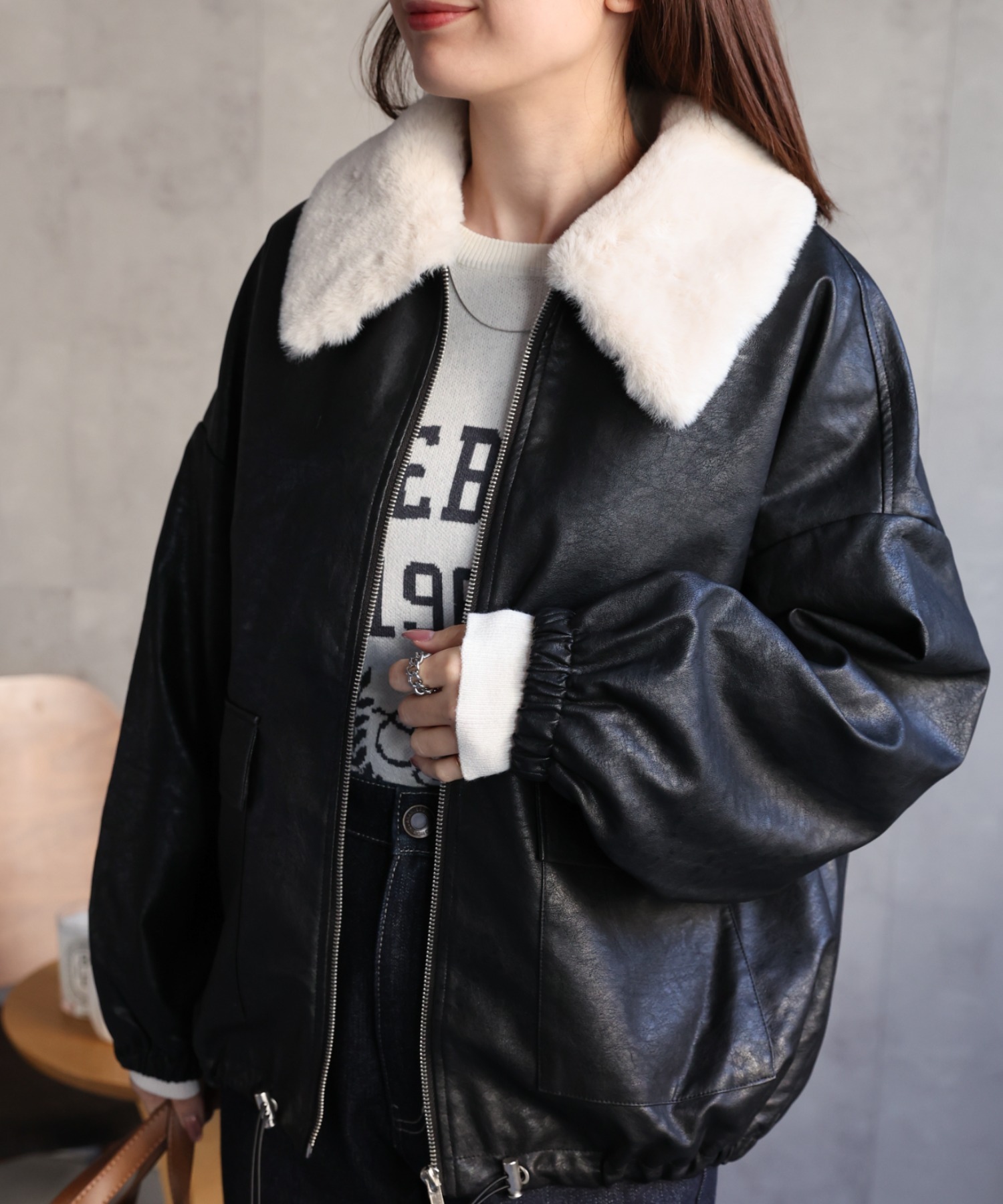 model：162cm 着用サイズ：F