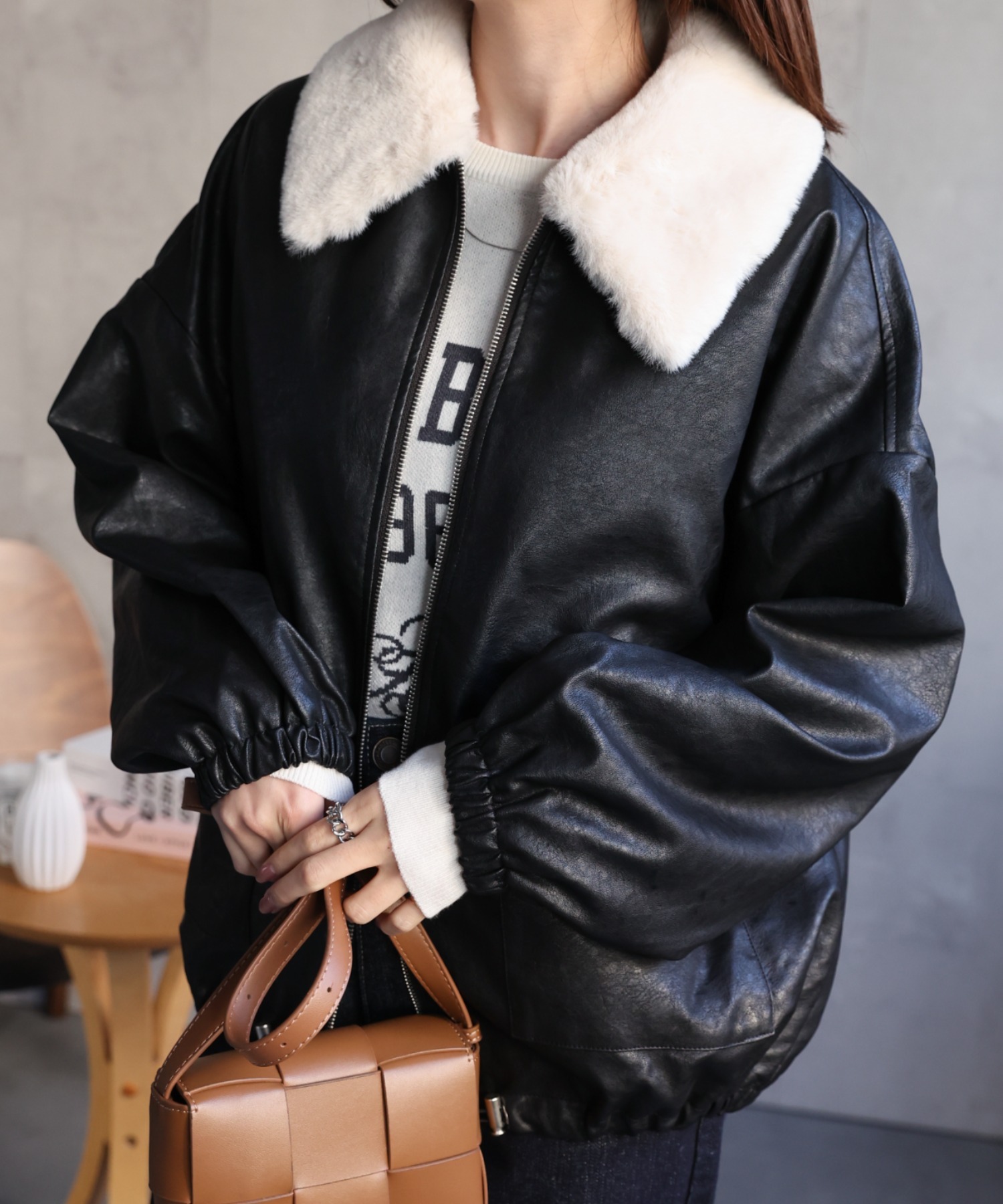 model：162cm 着用サイズ：F