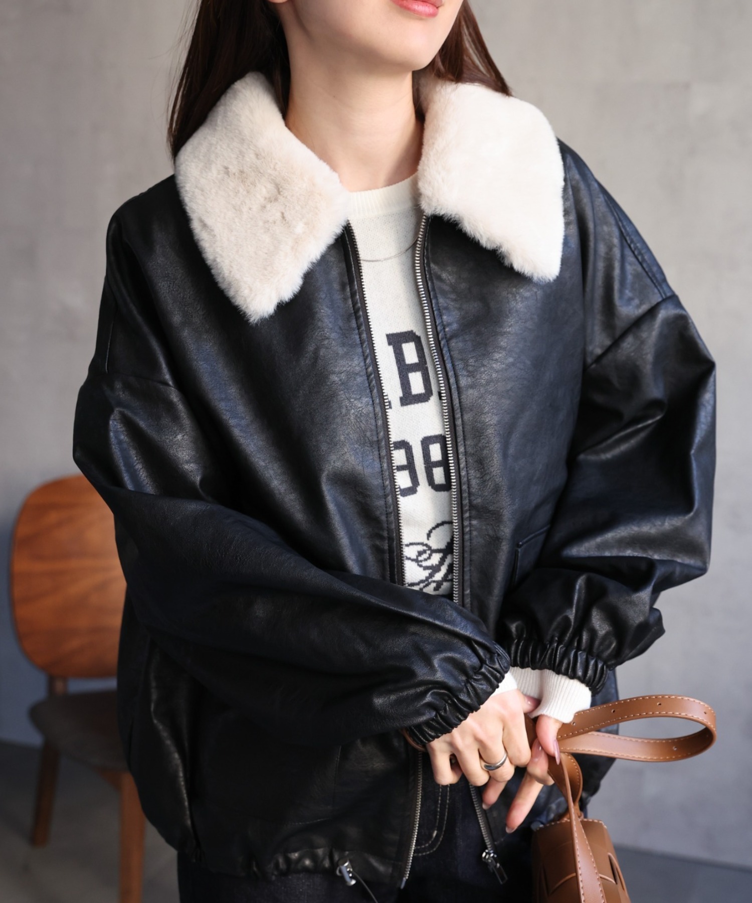 model：162cm 着用サイズ：F