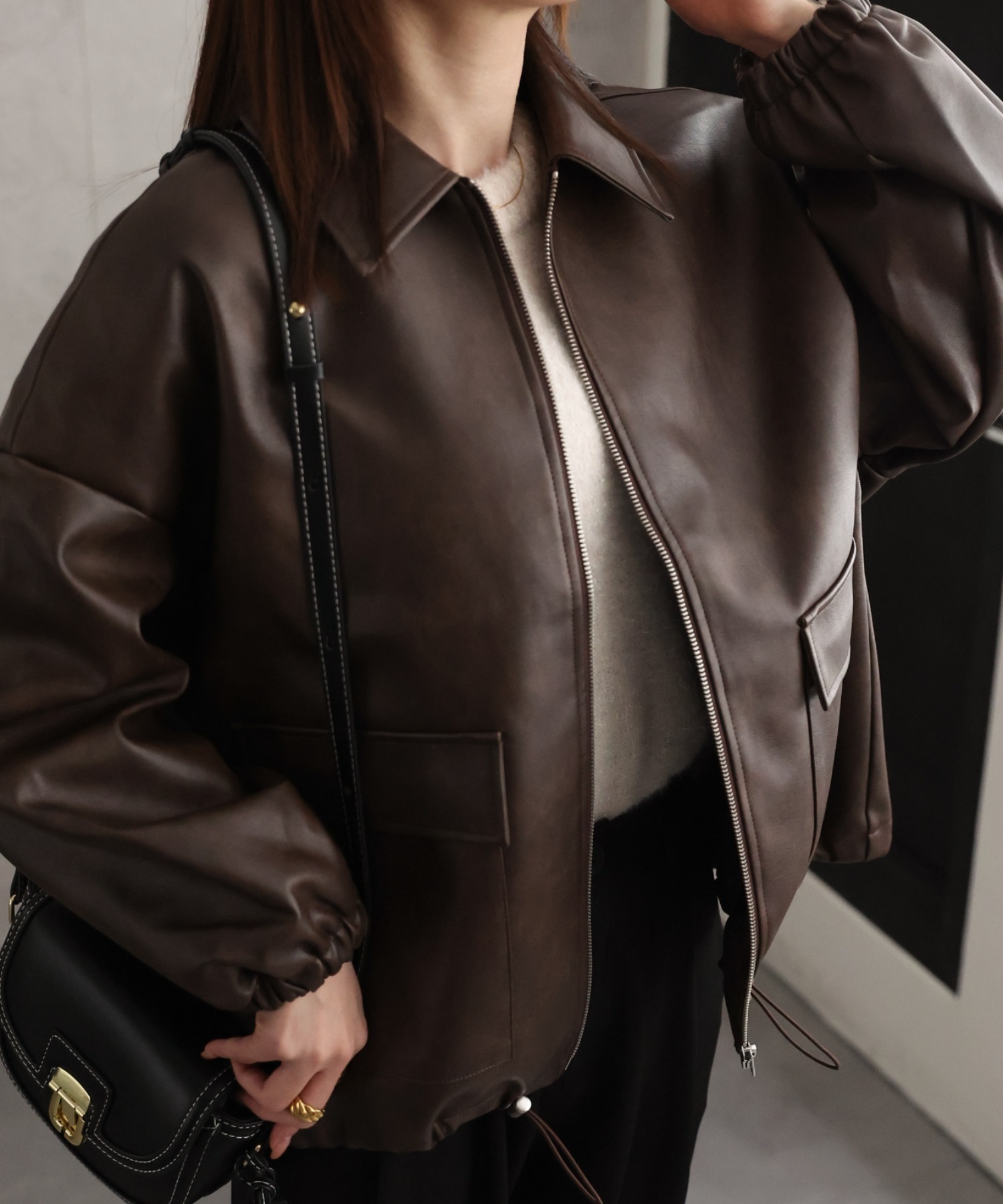model：162cm 着用サイズ：F