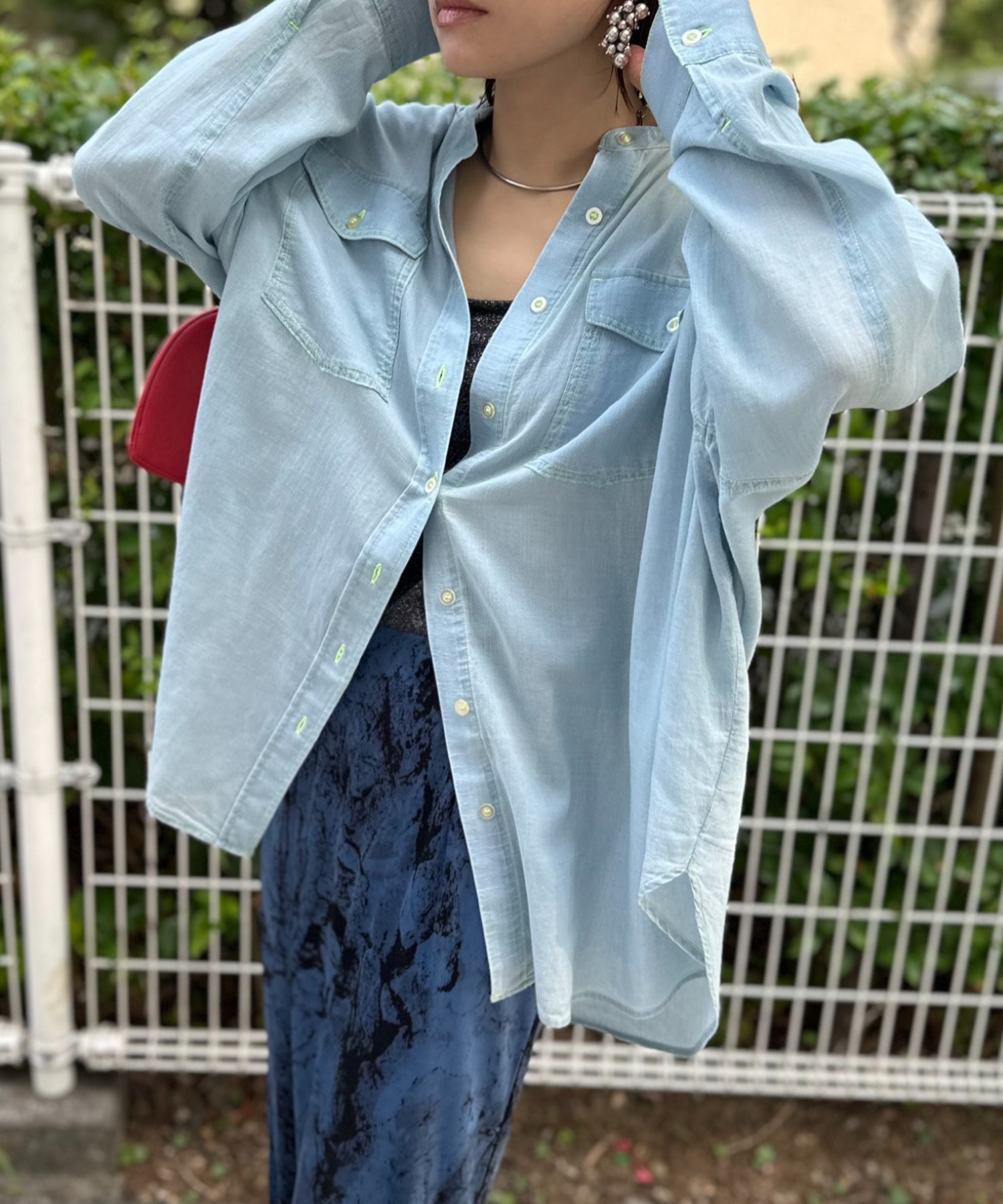 ライトブルー
model:154cm 着用サイズ:FREE