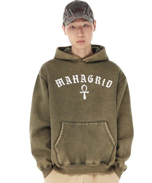 mahagrid/マハグリッド』ANKH SUN FADED HOODIE/アンクデザイン プル