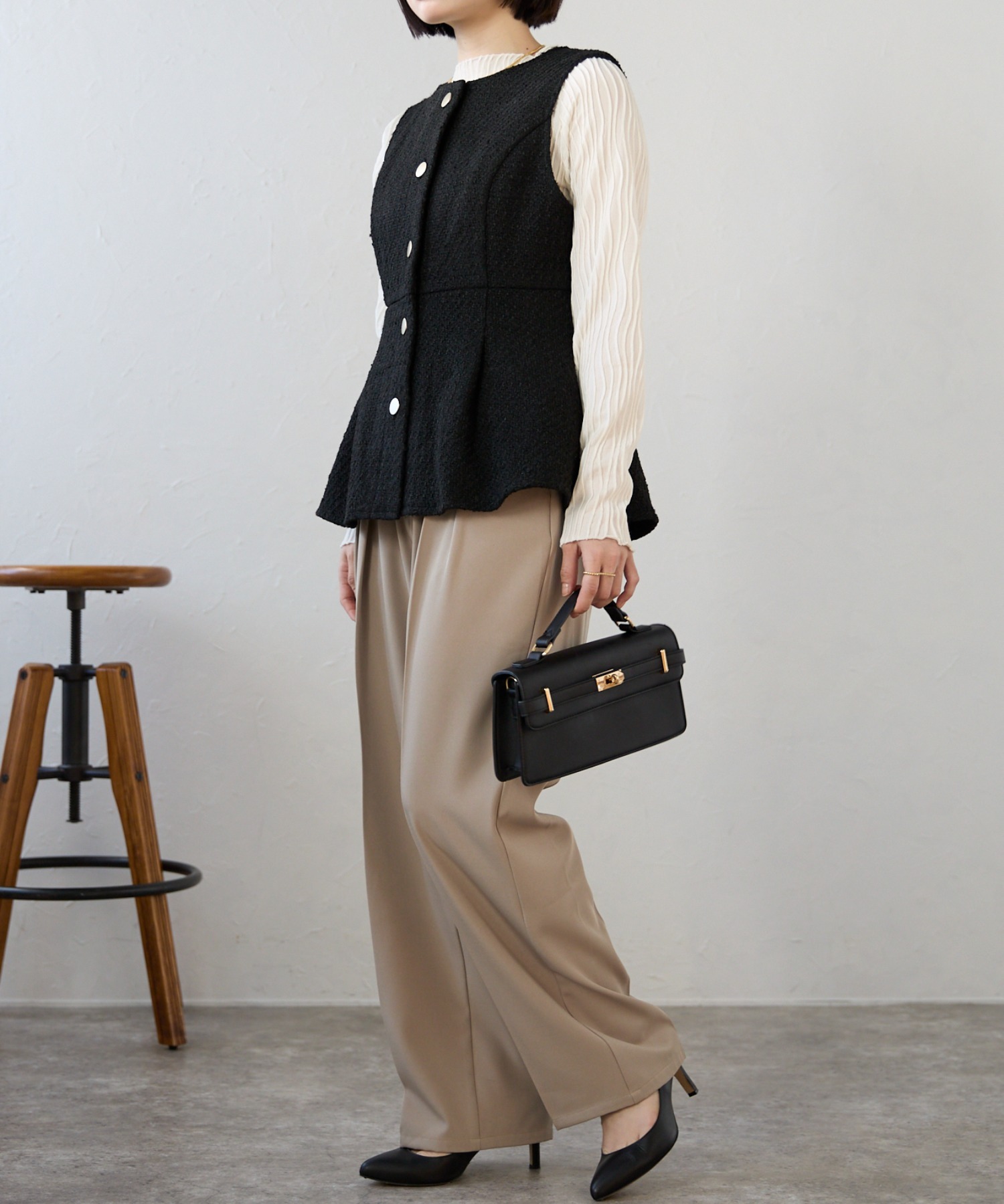 model：158cm 着用サイズ：FREE