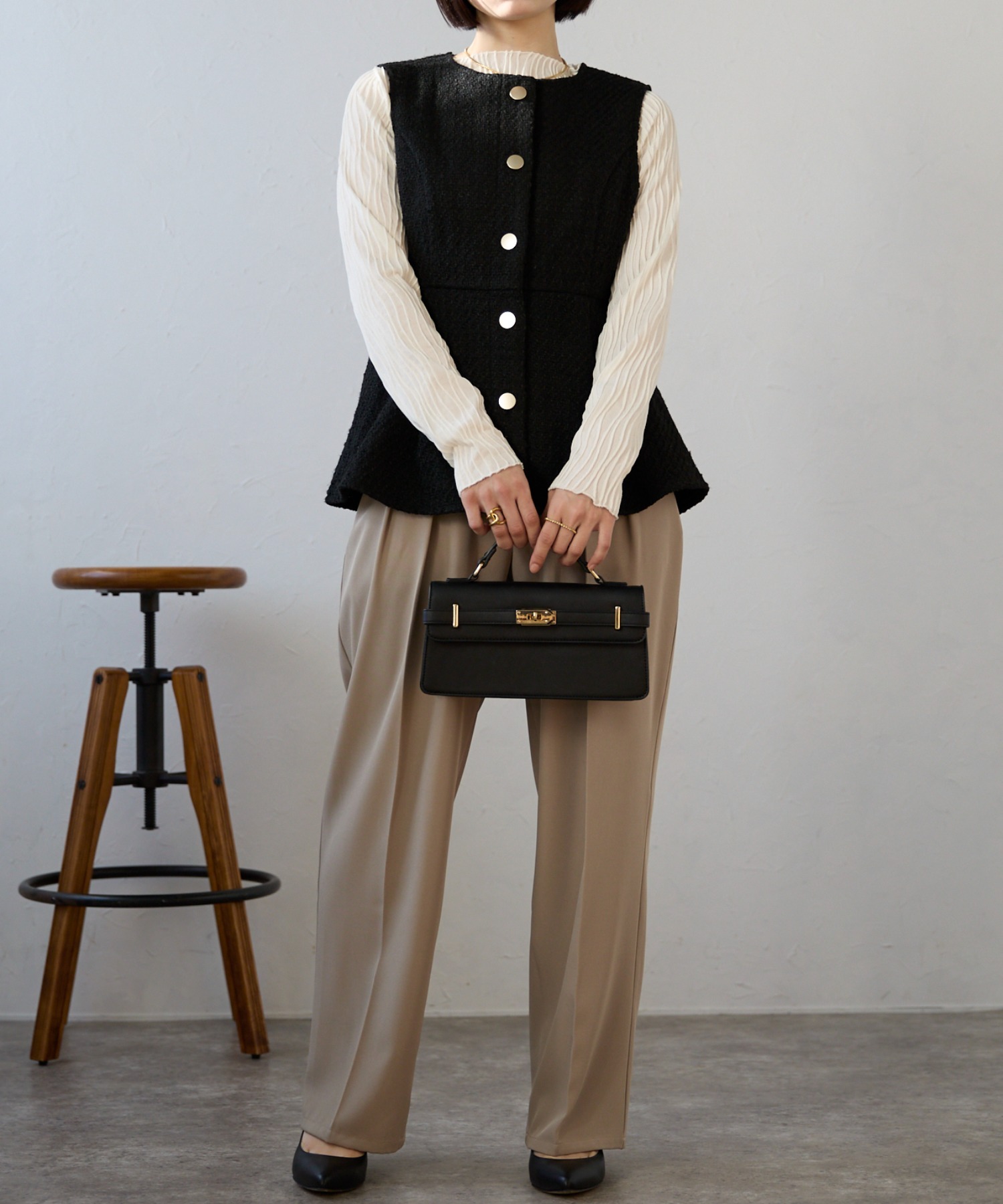 model：158cm 着用サイズ：FREE