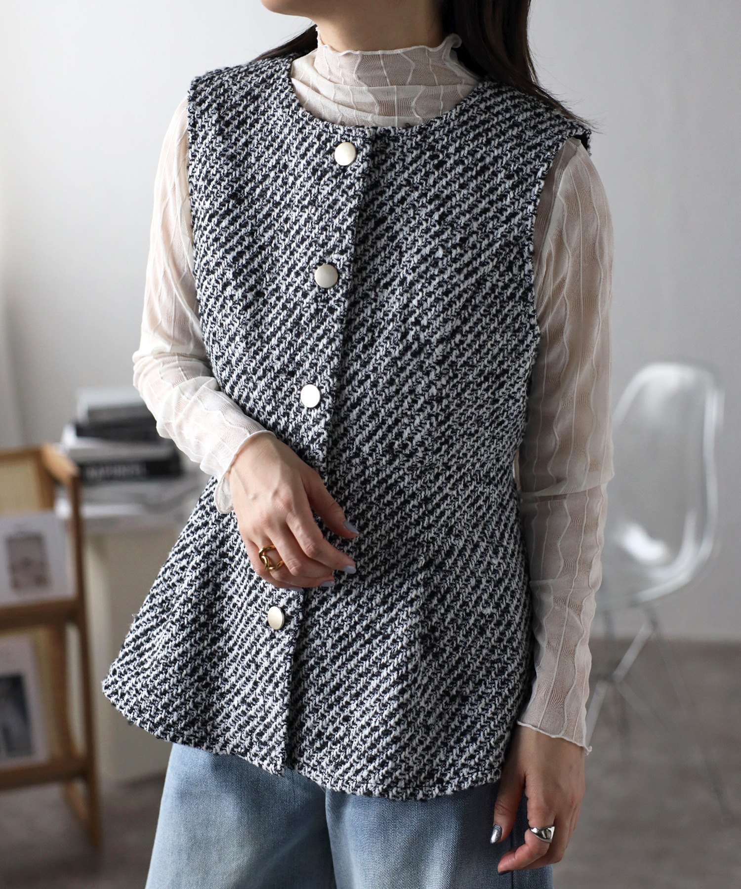 model:162cm  着用サイズ:FREE