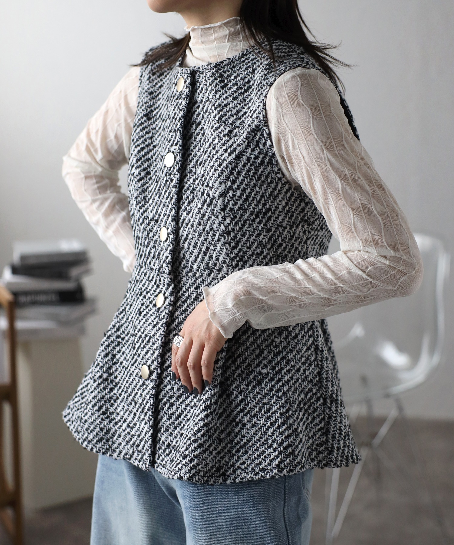model:162cm  着用サイズ:FREE