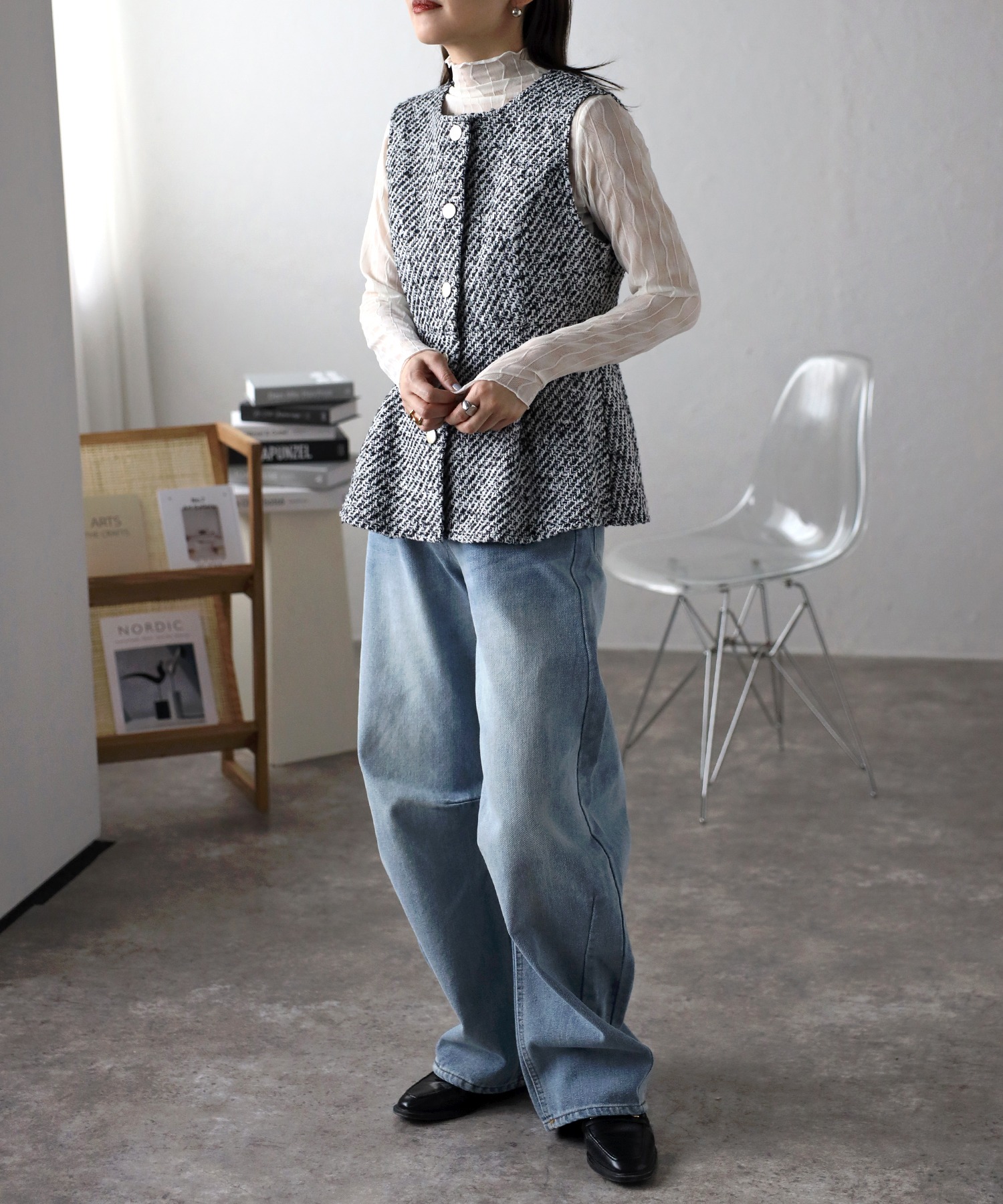 model:162cm  着用サイズ:FREE