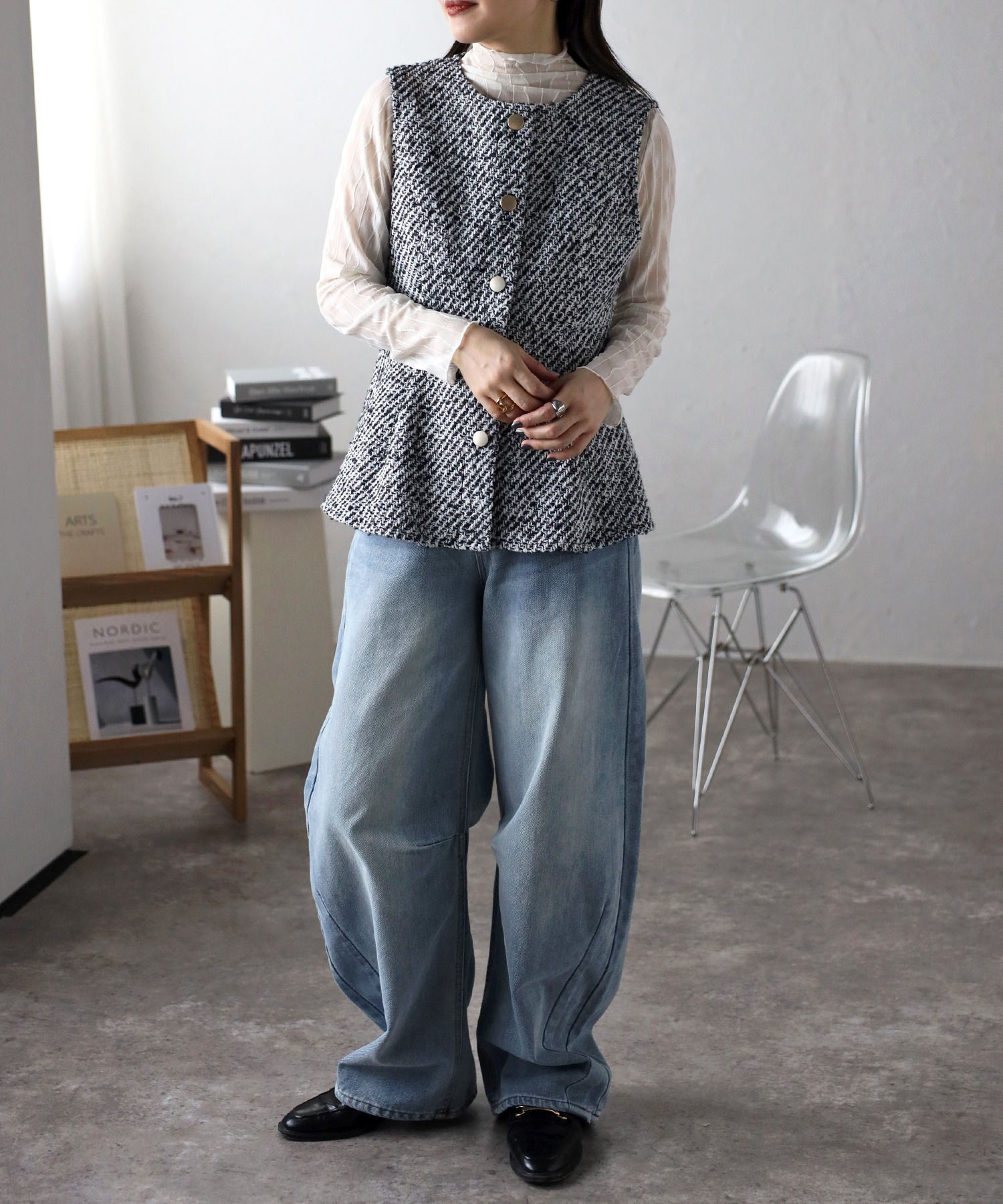 model:162cm  着用サイズ:FREE