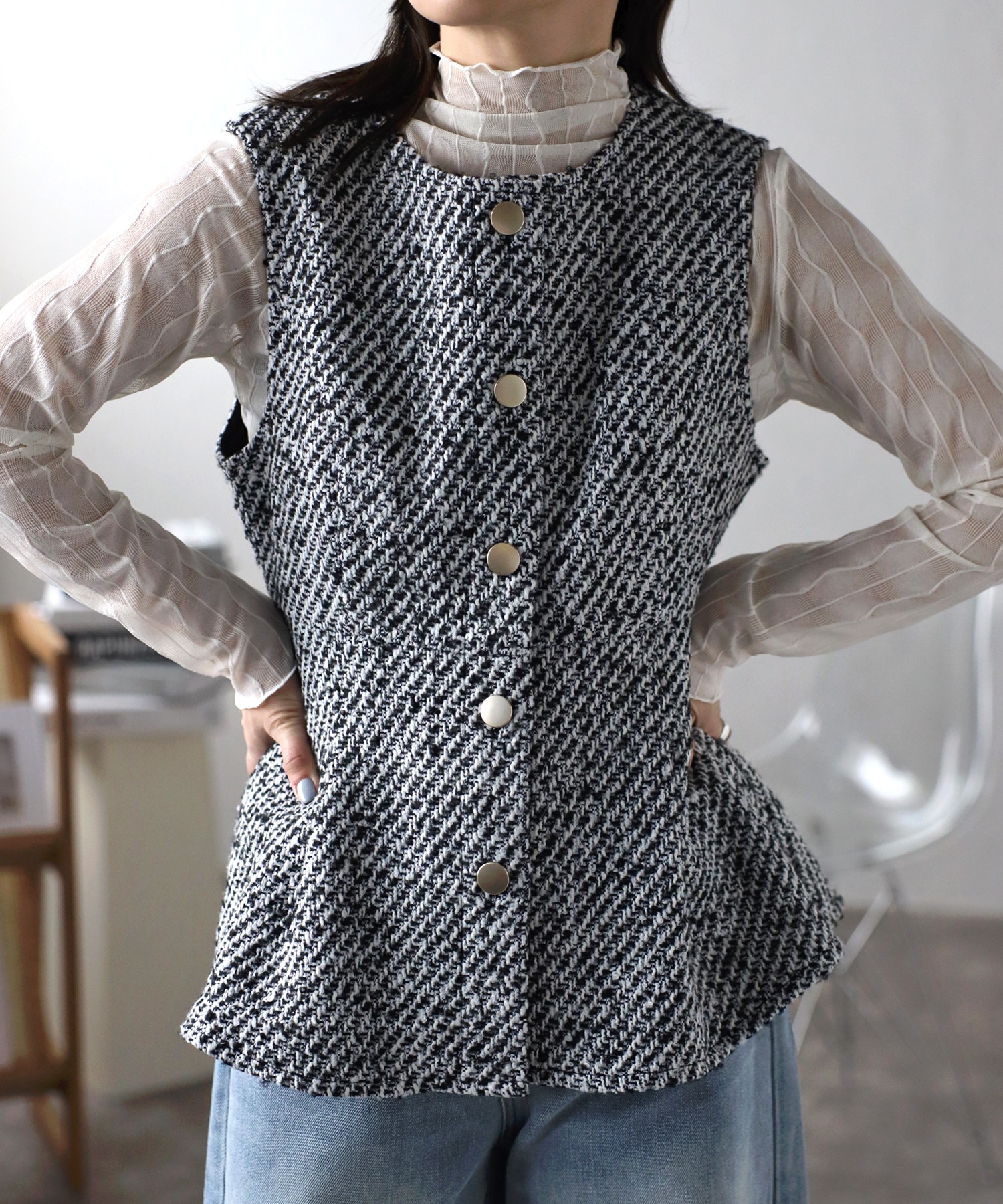model:162cm  着用サイズ:FREE