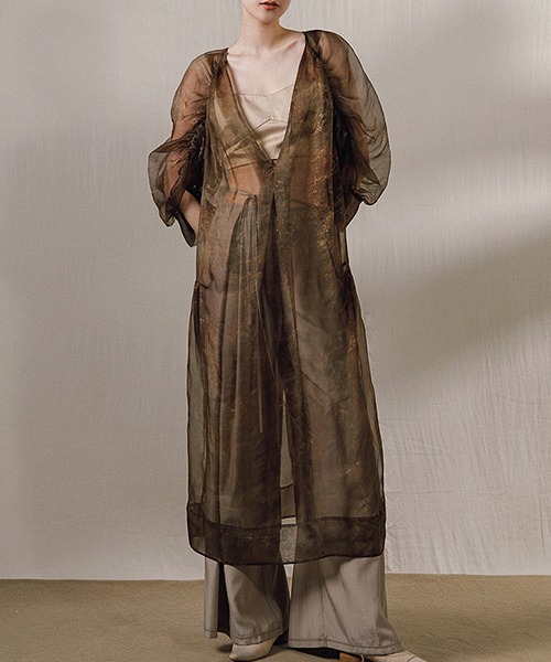 【MURMURMI】Vintage silk wrinkled dress chw21a018