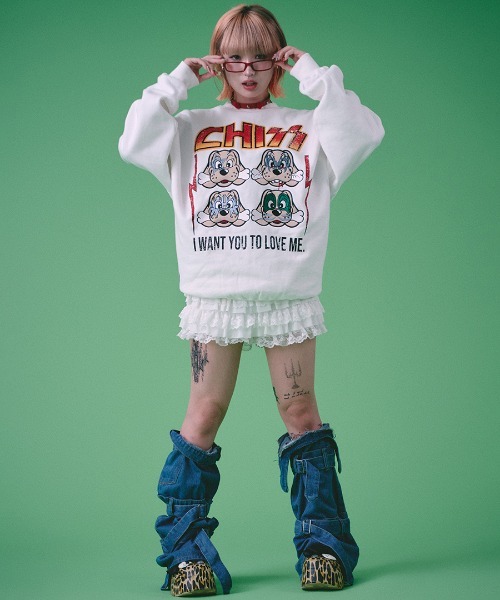 さくめ ガルフィー スウェット A'GEM/9 × .kom 『GALFY/ガルフィー』 ちぃ～っすスウェット