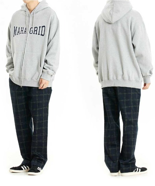 mahagrid/マハグリッド』APPLIQUE ZIP UP HOODIE/アップリケ