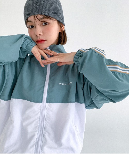 muah muah/ムーアムーア』TAPED LINE TRACK JACKET/韓国ブランド テープライン トラックジャケット 韓国ブランド セレクト│A'GEM/9×.KOM【公式】｜韓国・ストリートブランド通販サイト エージェムナイン ドットケーオーエム