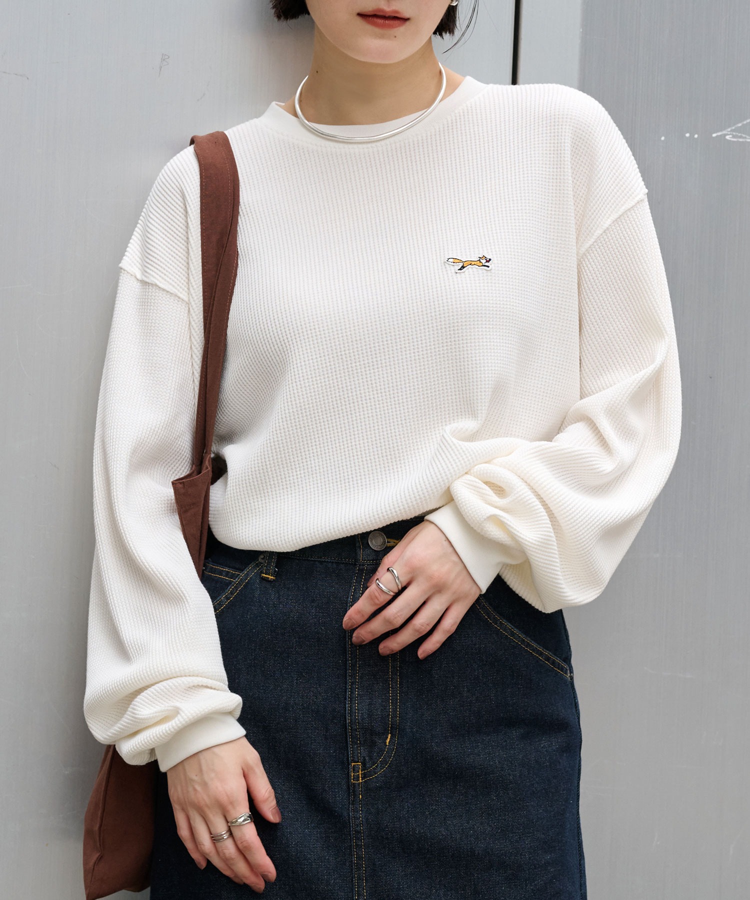 Penneys Mサイズ PENNEYS 別注 The FOX クルー ネック ワイド ニット