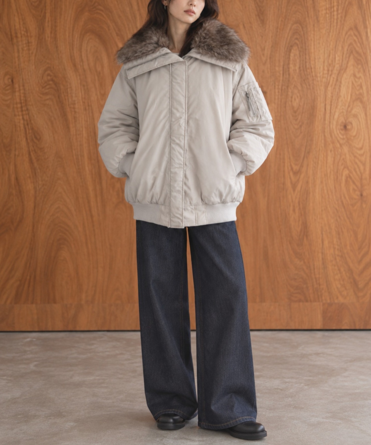 モデル身長：158cm
着用サイズ：FREE