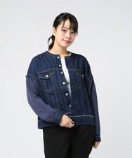 Aライン Gジャン×ニットカーディガン