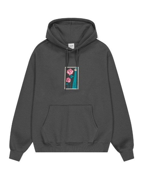 mahagrid/マハグリッド』TWO ROSE HOODIE/フラワーデザイン プル