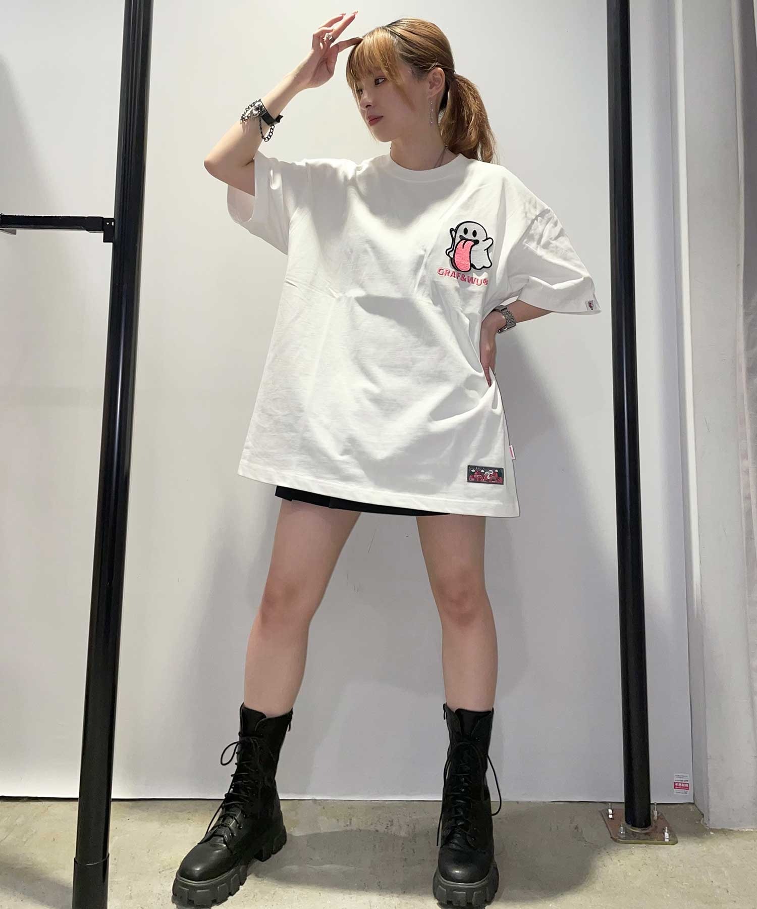 tシャツ A'GEM/9 × .kom 「GRAF＆WU/グラフアンドユー」 キャラベルクロ半袖カットソー レディース メンズ A'GEM/9 × .kom 『GRAF&WU/グラフアンドユー』 キャラベルクロ