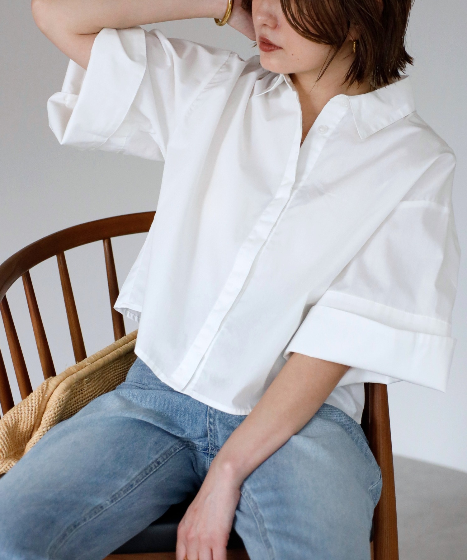 model：H158 着用サイズ：FREE