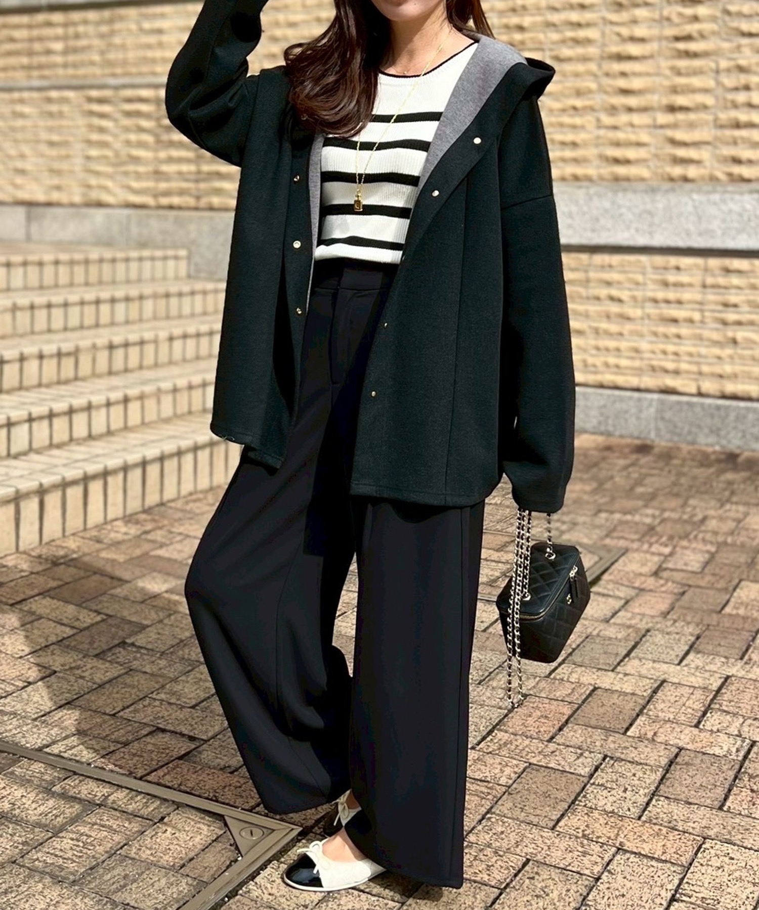 ヘリンボーンフーディ―コート Emma Taylor│STYLEDOOR スタイルドア