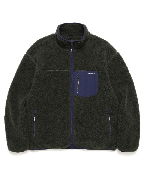 新作登場SALE mahagrid マハグリッド SHERPA FLEECE JACKET Lの通販 by