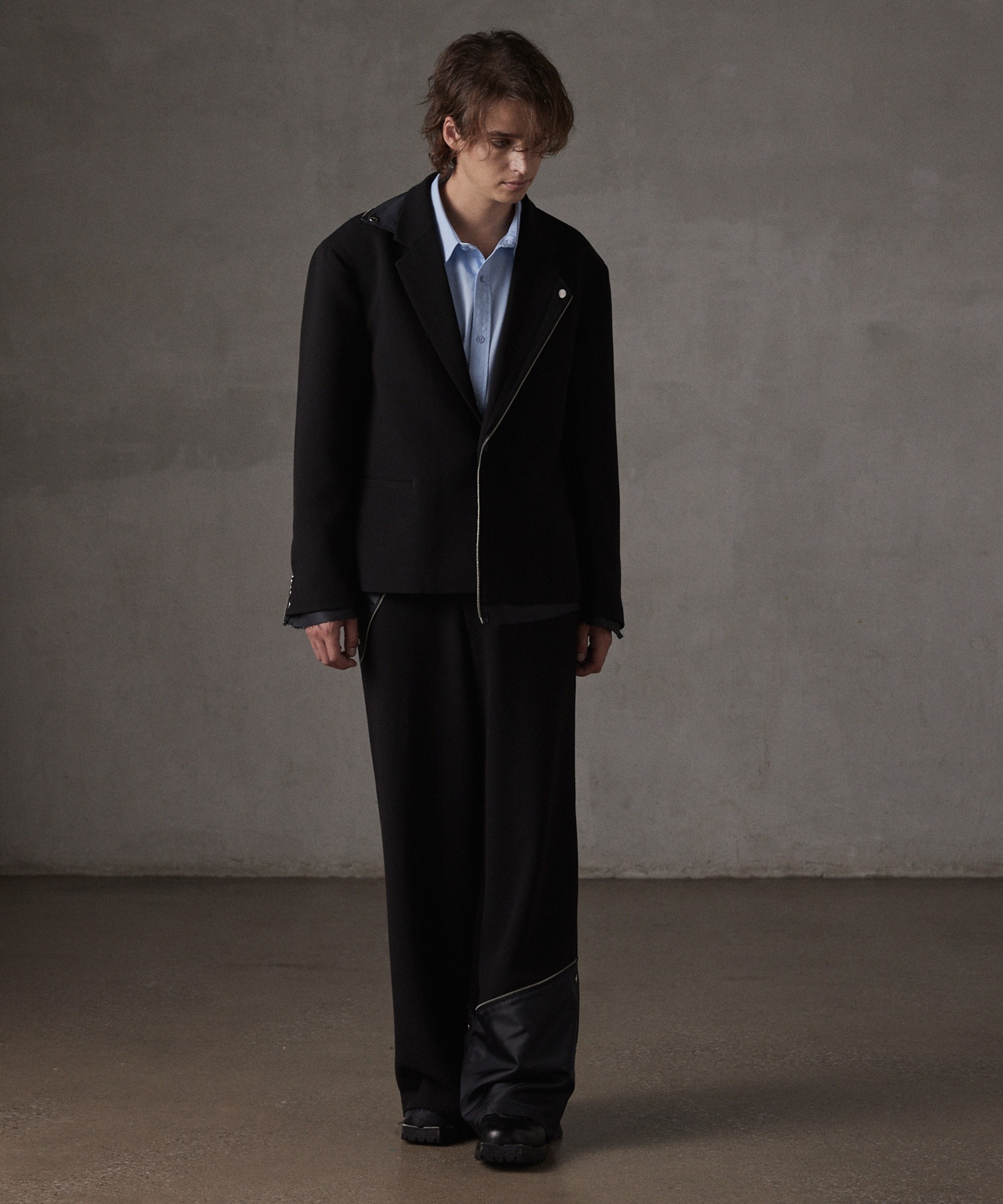 GRANCY】DoublecuffsDesign Curveline Shirt / ダブルカフスデザイン