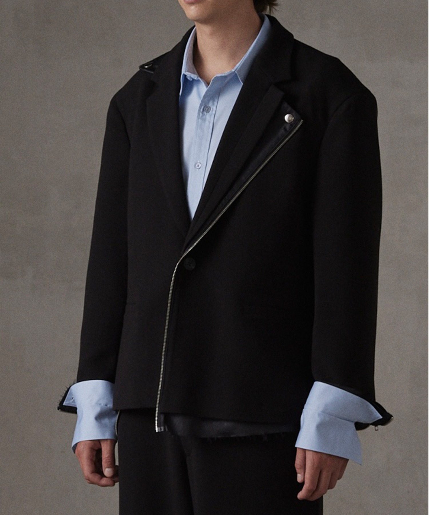 GRANCY】DoublecuffsDesign Curveline Shirt / ダブルカフスデザイン