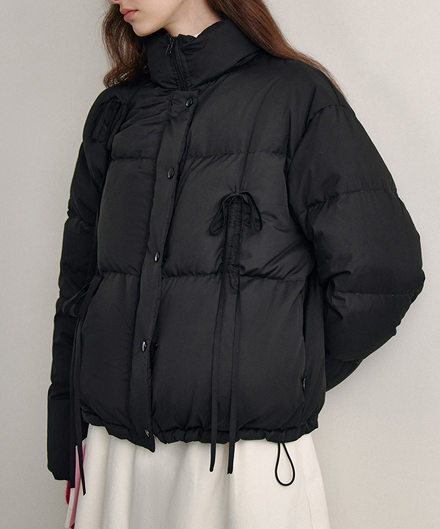 リボンデザイン ショートダウンジャケット FD24Y002【Fano Studios  