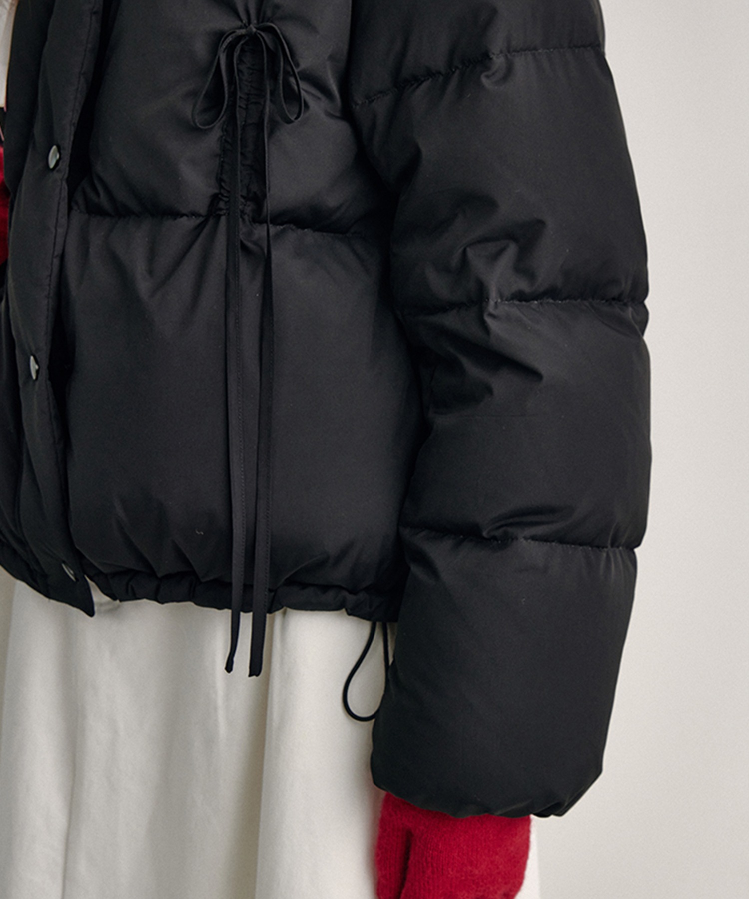 リボンデザイン ショートダウンジャケット FD24Y002【Fano Studios  