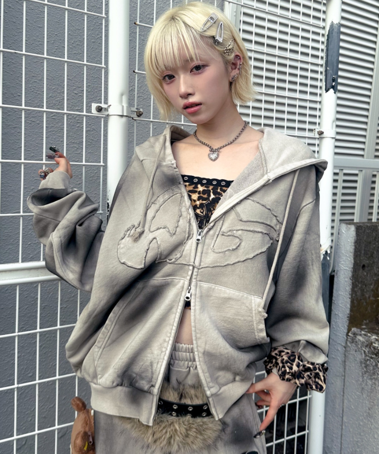 A'GEM/9 × .kom 『A'gem/エージェム』AGロゴ加工ジップアップパーカー