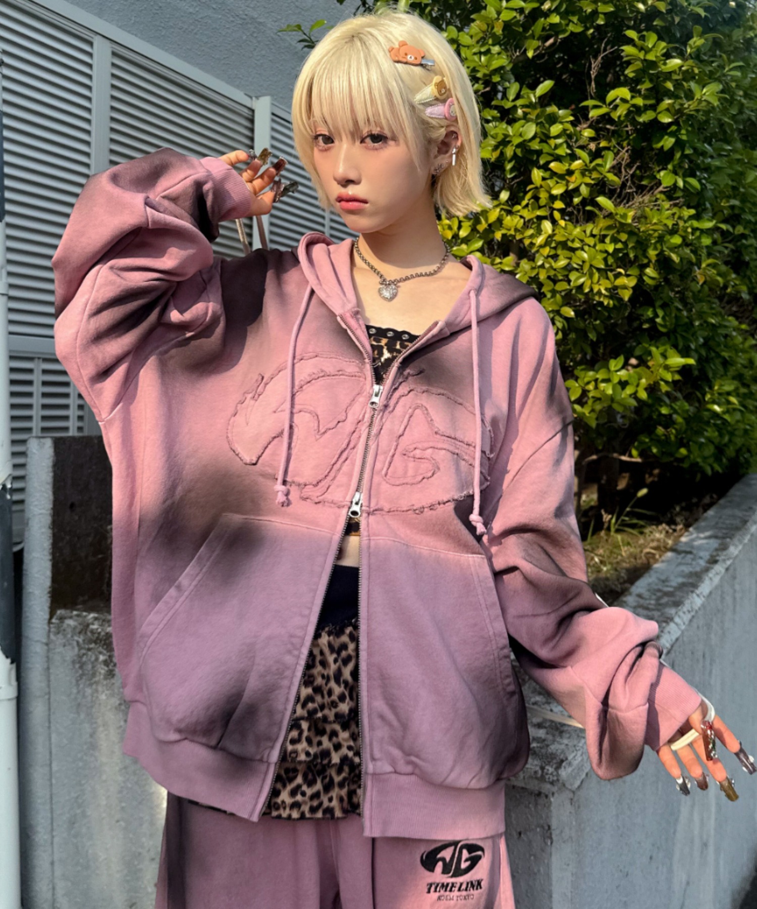 A'GEM/9 × .kom 『A'gem/エージェム』AGロゴ加工ジップアップパーカー