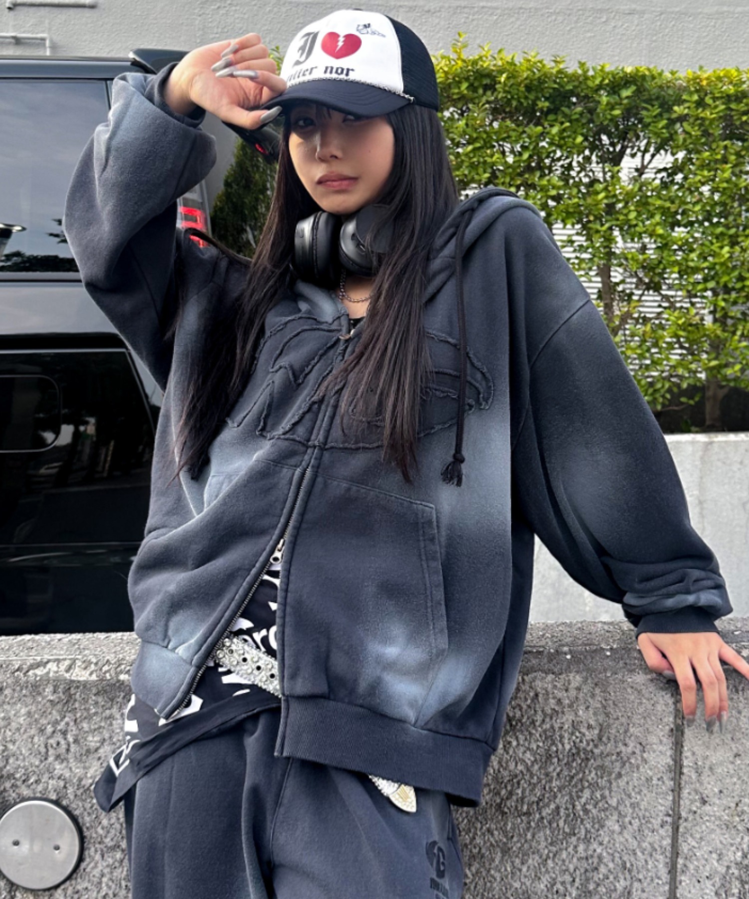 A'GEM/9 × .kom 『A'gem/エージェム』AGロゴ加工ジップアップパーカー