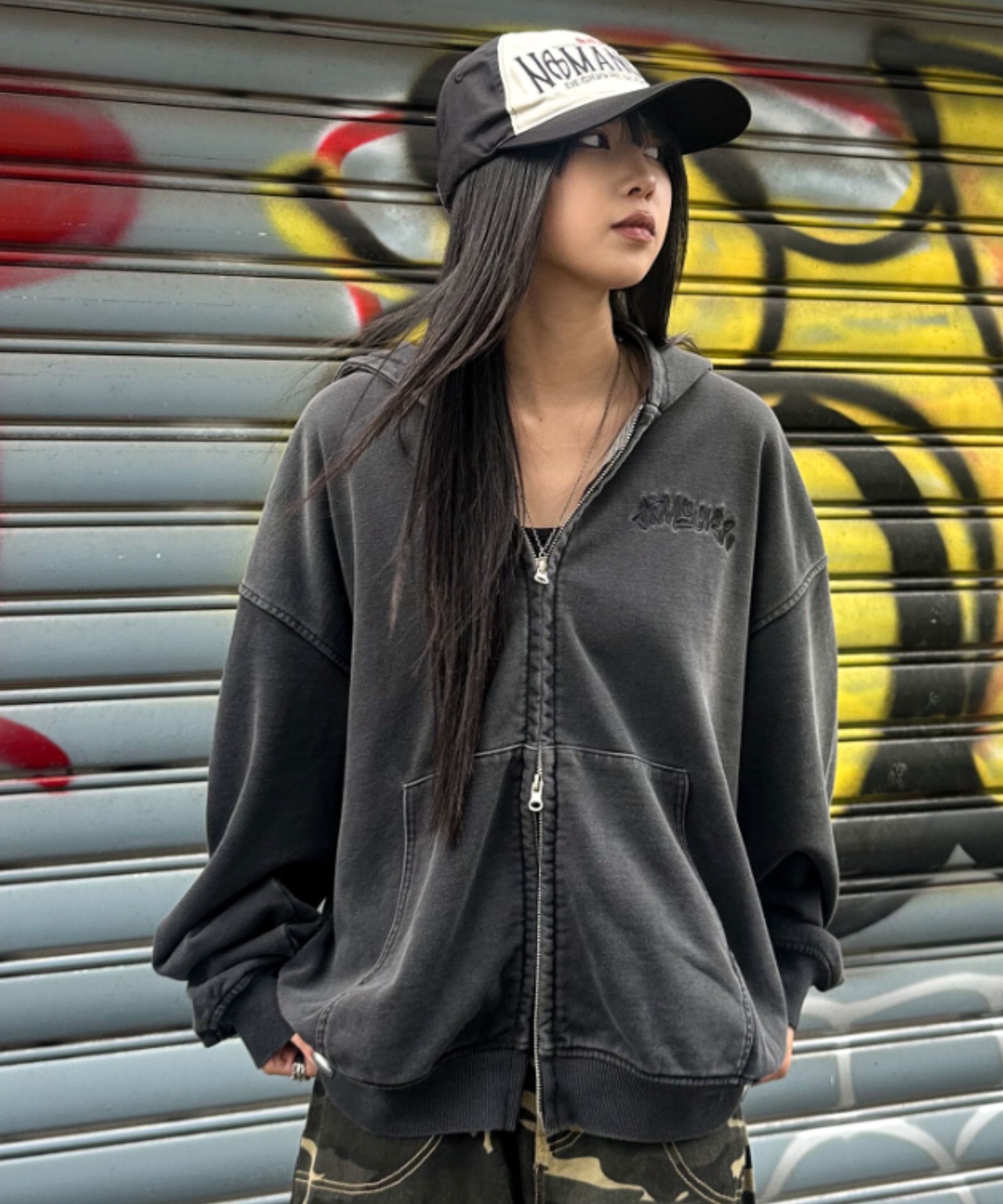 A'GEM/9 × .kom 『A'gem/エージェム』 猫ニットデニムジップアップ