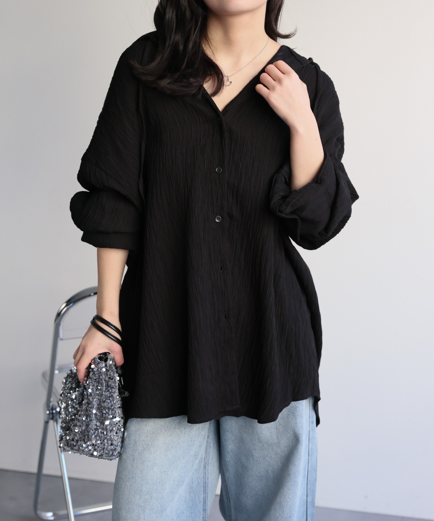 model：156cm 着用サイズ：FREE