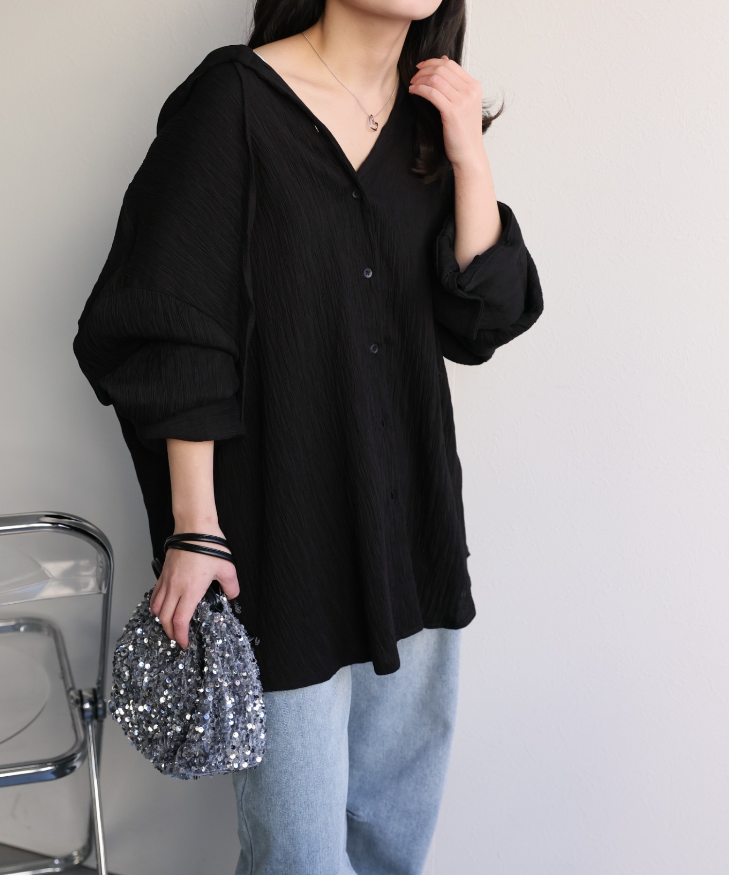 model：156cm 着用サイズ：FREE