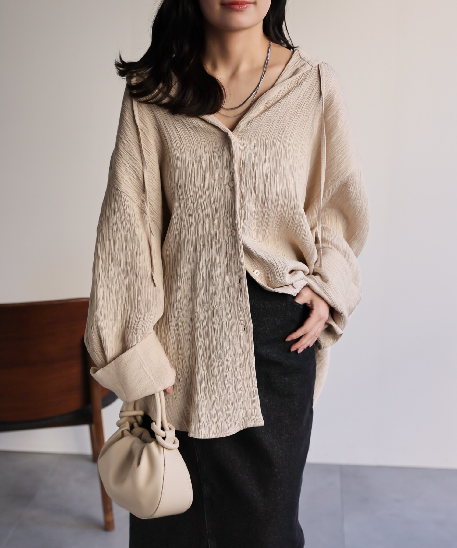 model：156cm 着用サイズ：FREE