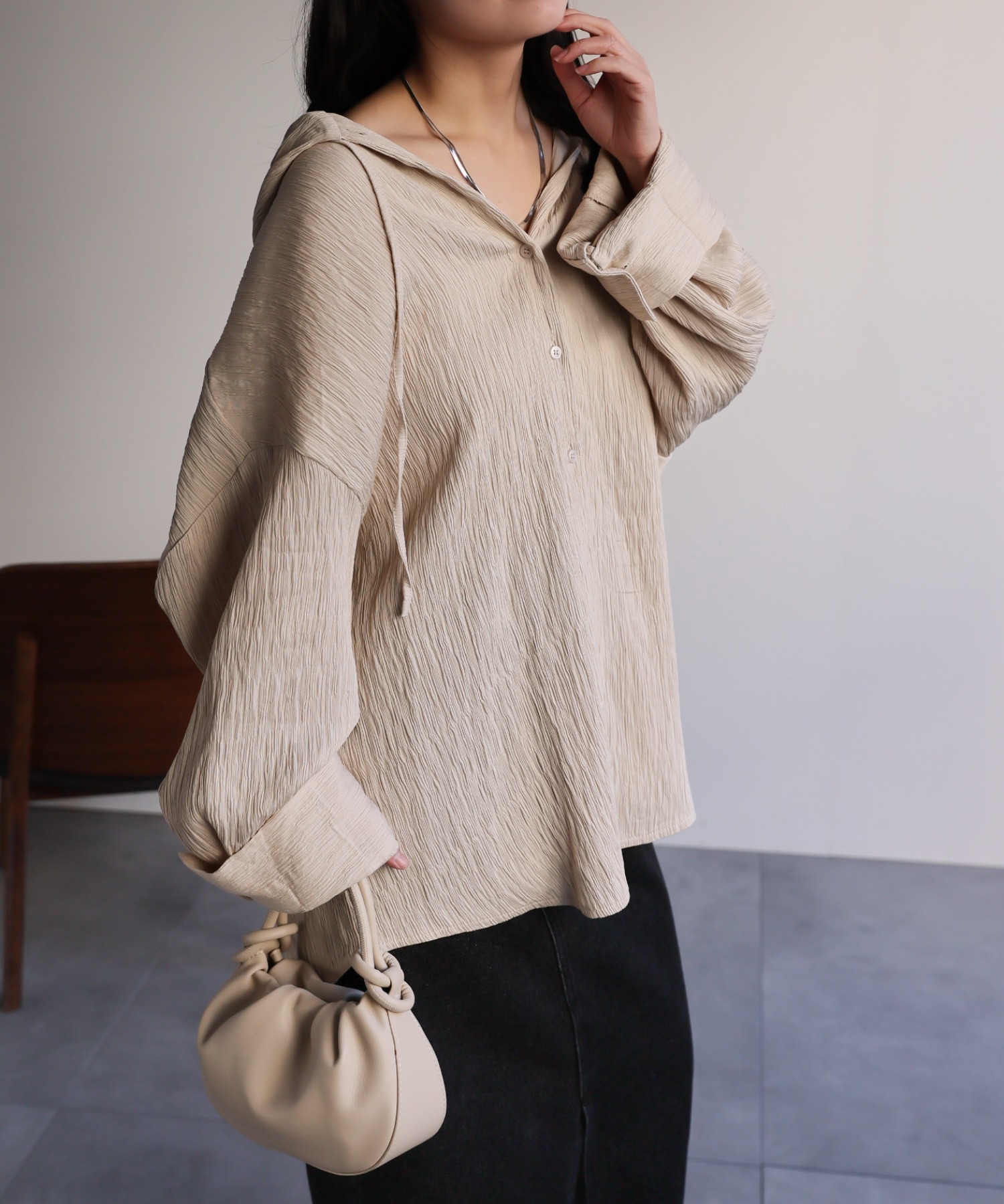 model：156cm 着用サイズ：FREE