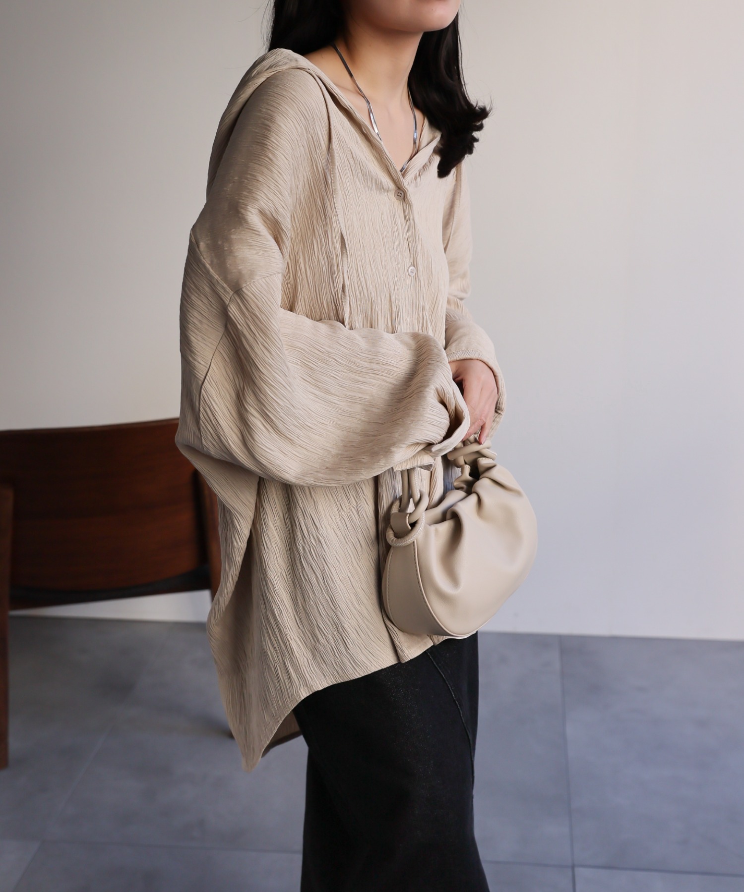 model：156cm 着用サイズ：FREE