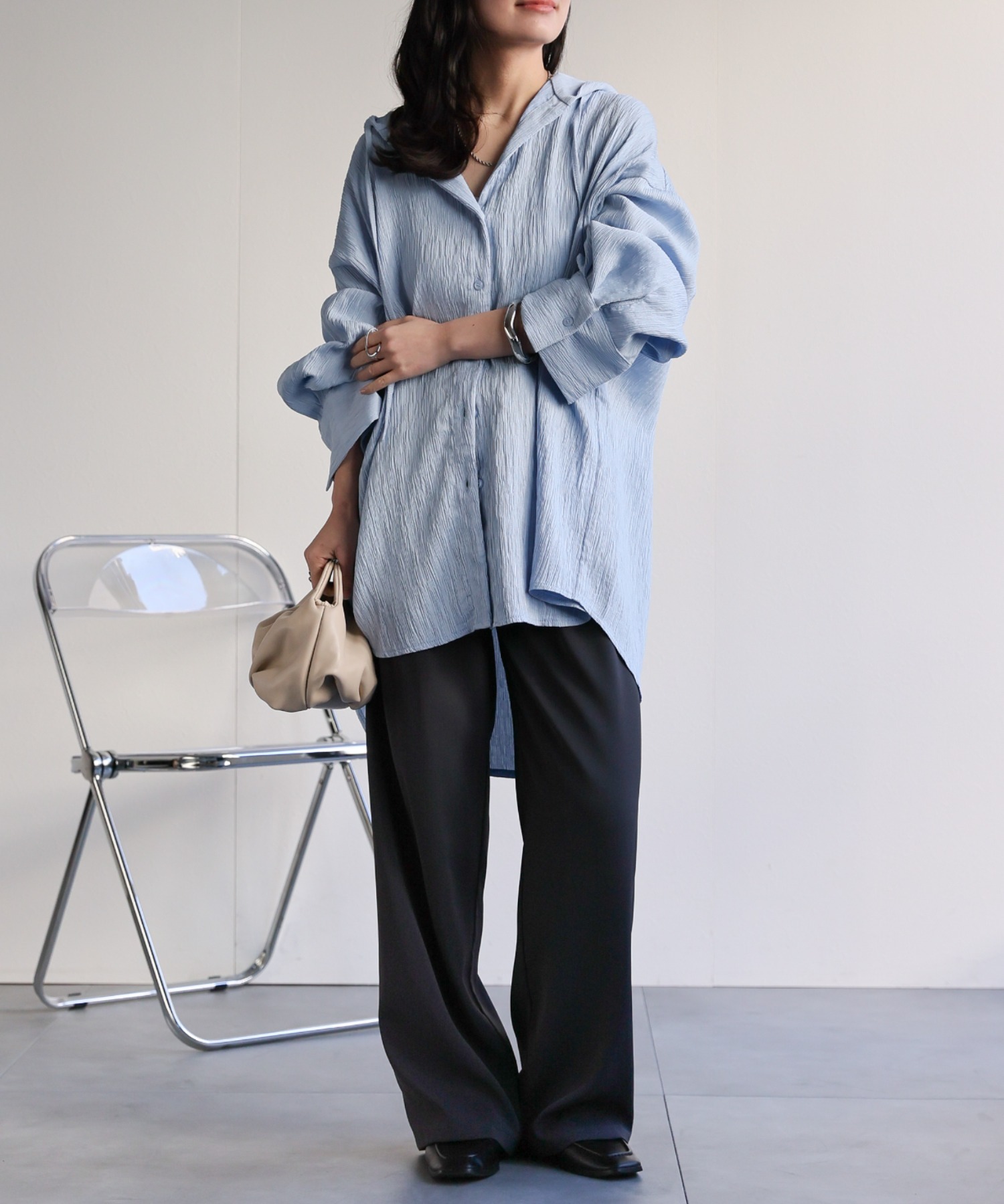model：156cm 着用サイズ：FREE