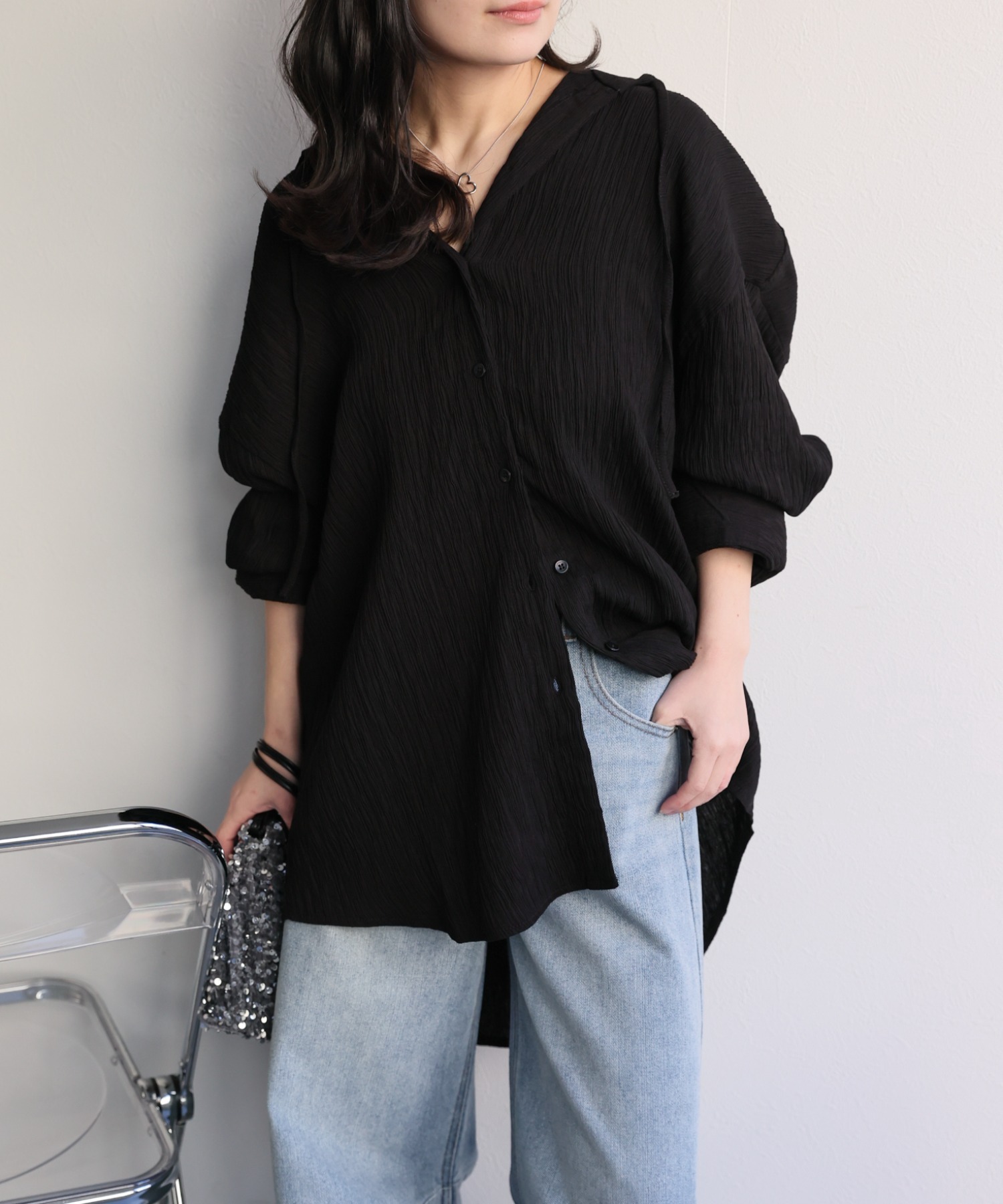 model：156cm 着用サイズ：FREE
